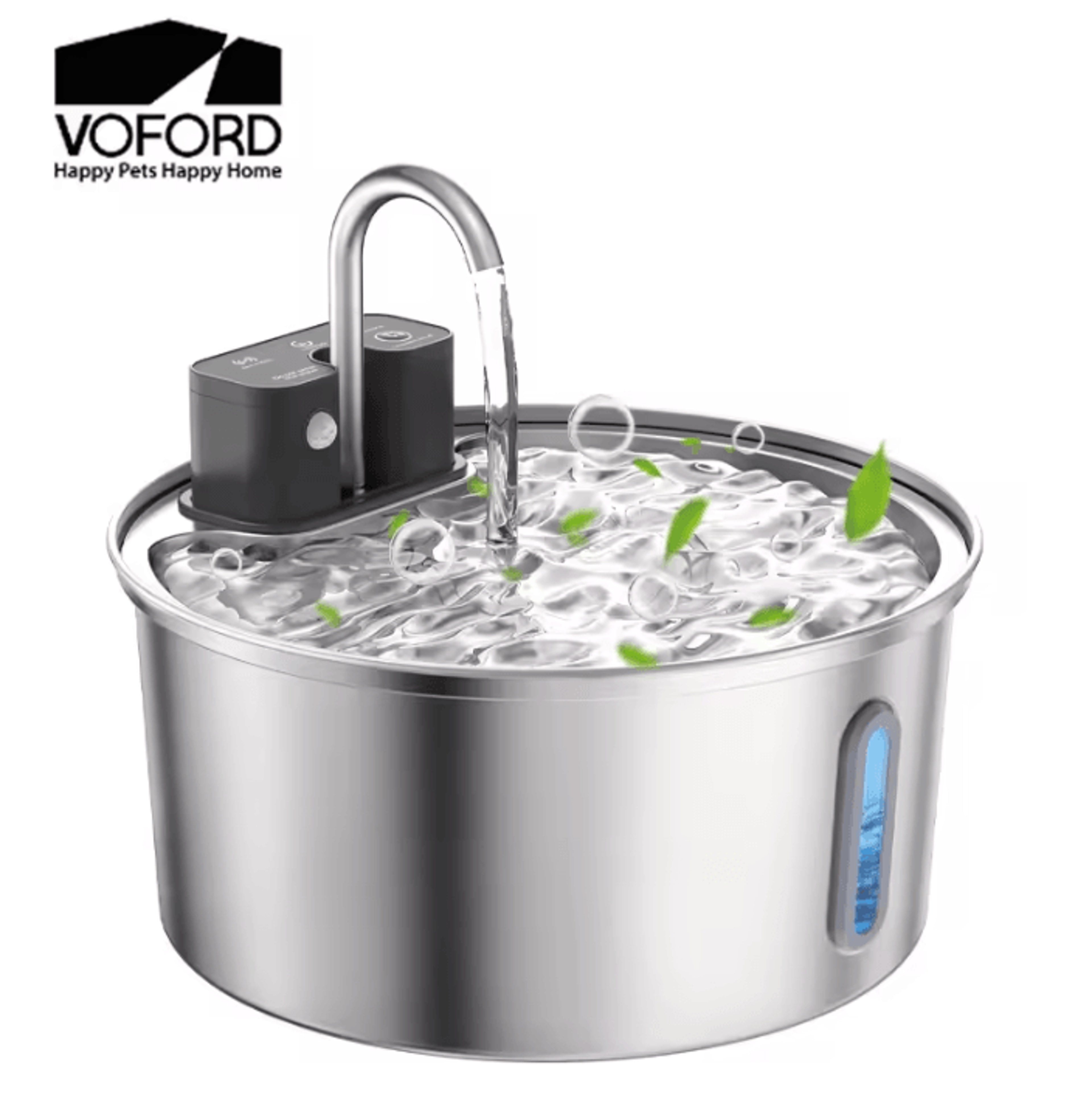hydraflow wireless pet water fountain – 3.2l stainless steel automatic cat & dog water dispenser