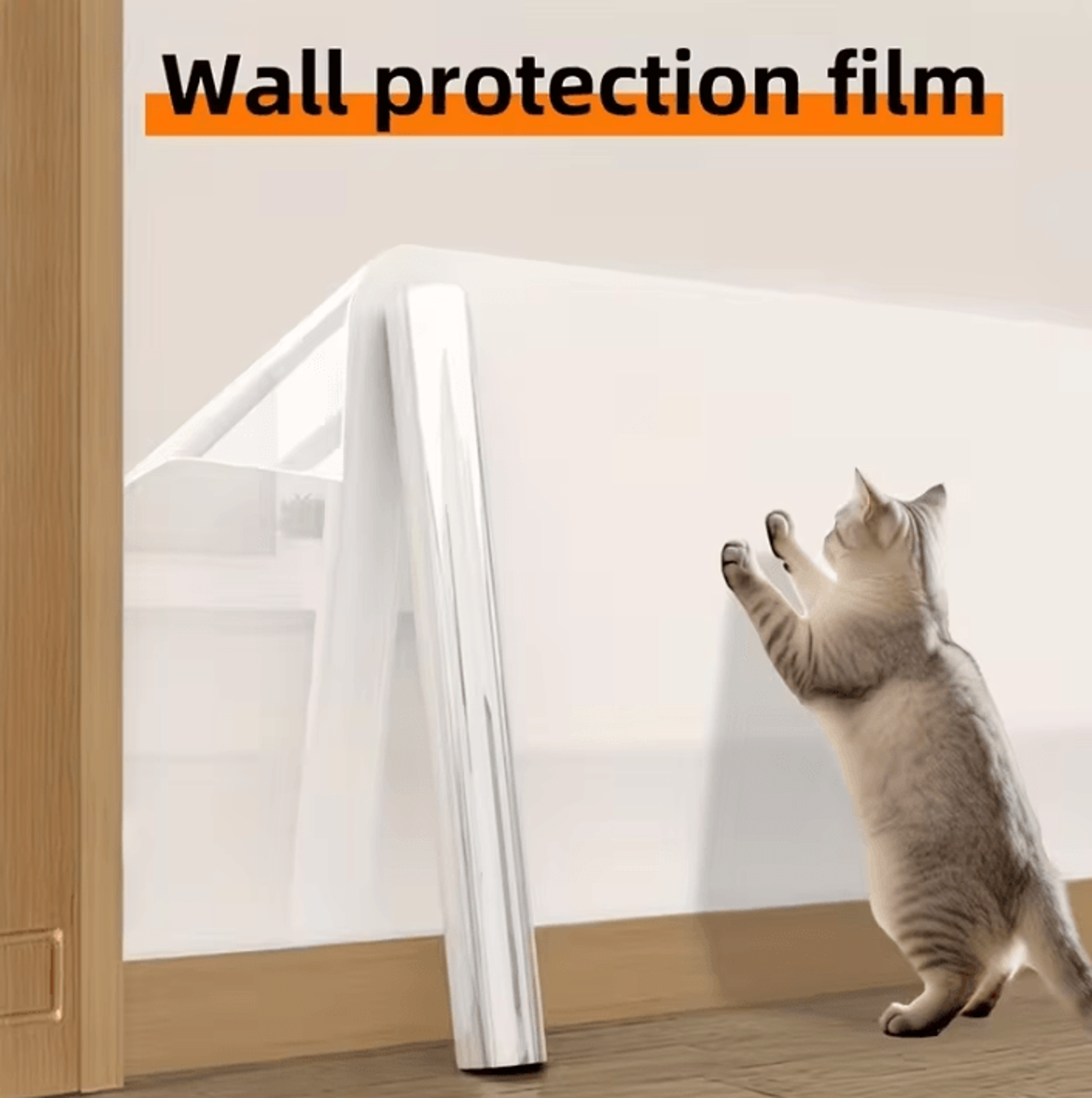shieldstrip self-adhesive cat scratch protector – furniture & sofa protection roll for cats