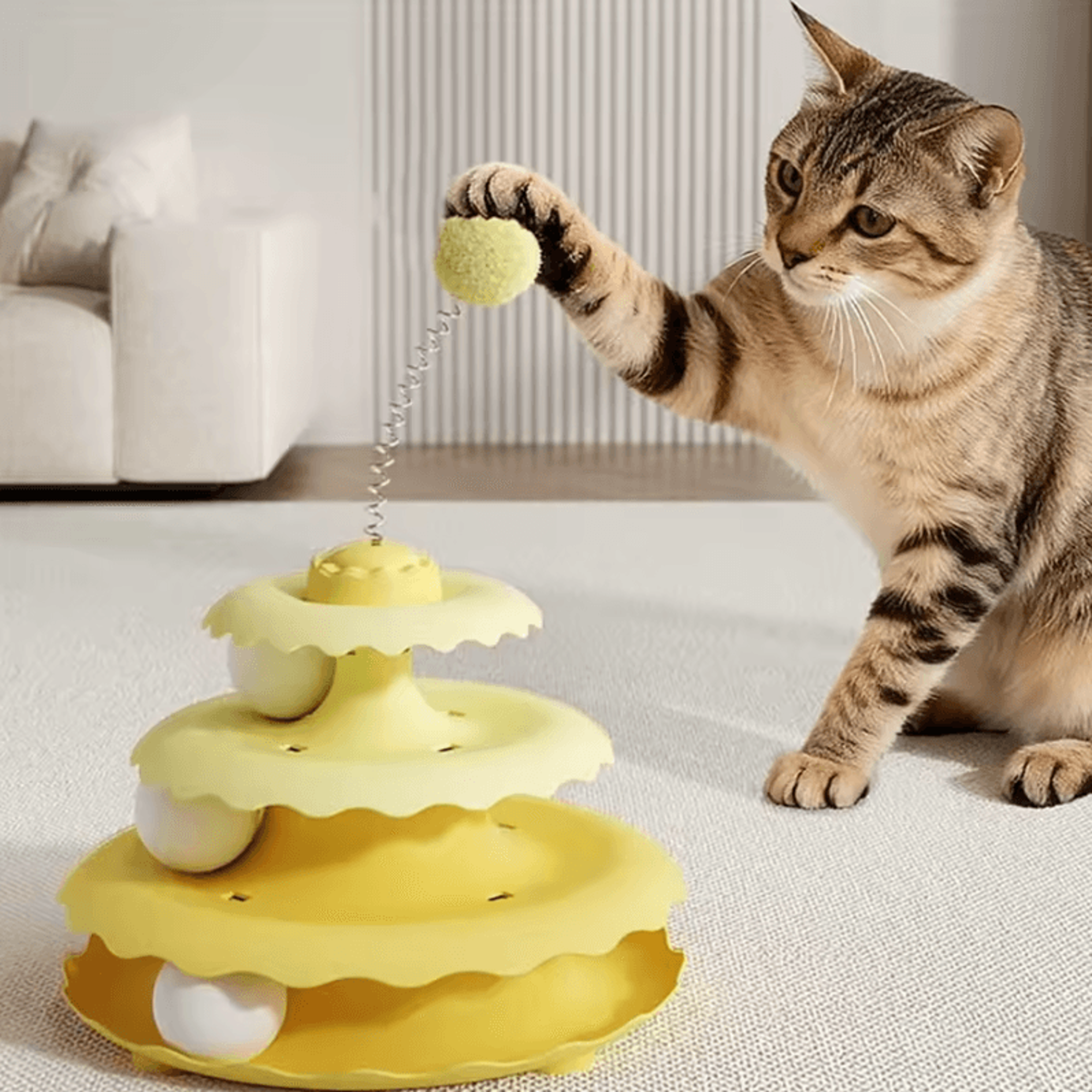 spinpounce interactive cat turntable toy