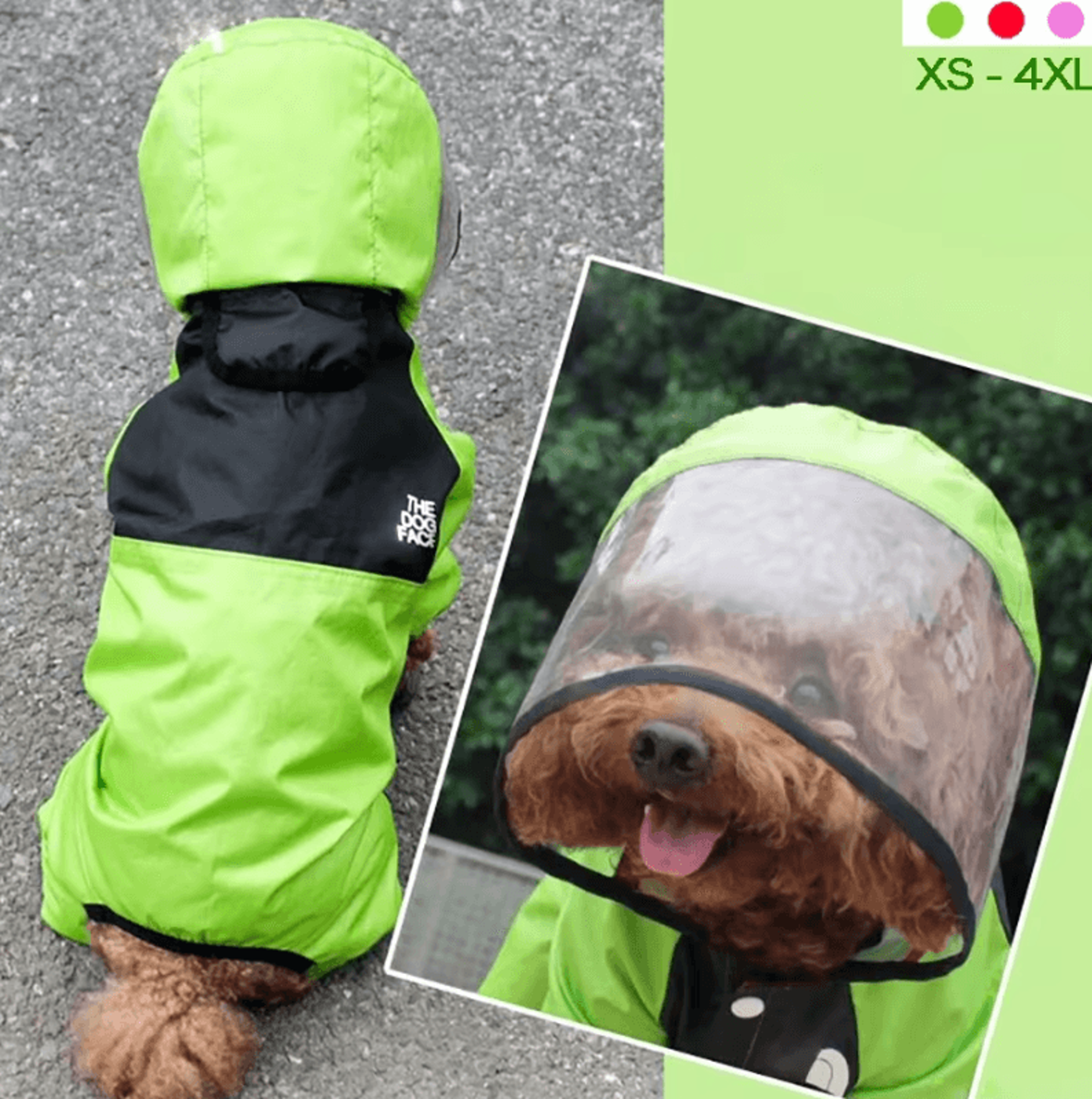rainshield hooded pet raincoat – waterproof jumpsuit for dogs & cats
