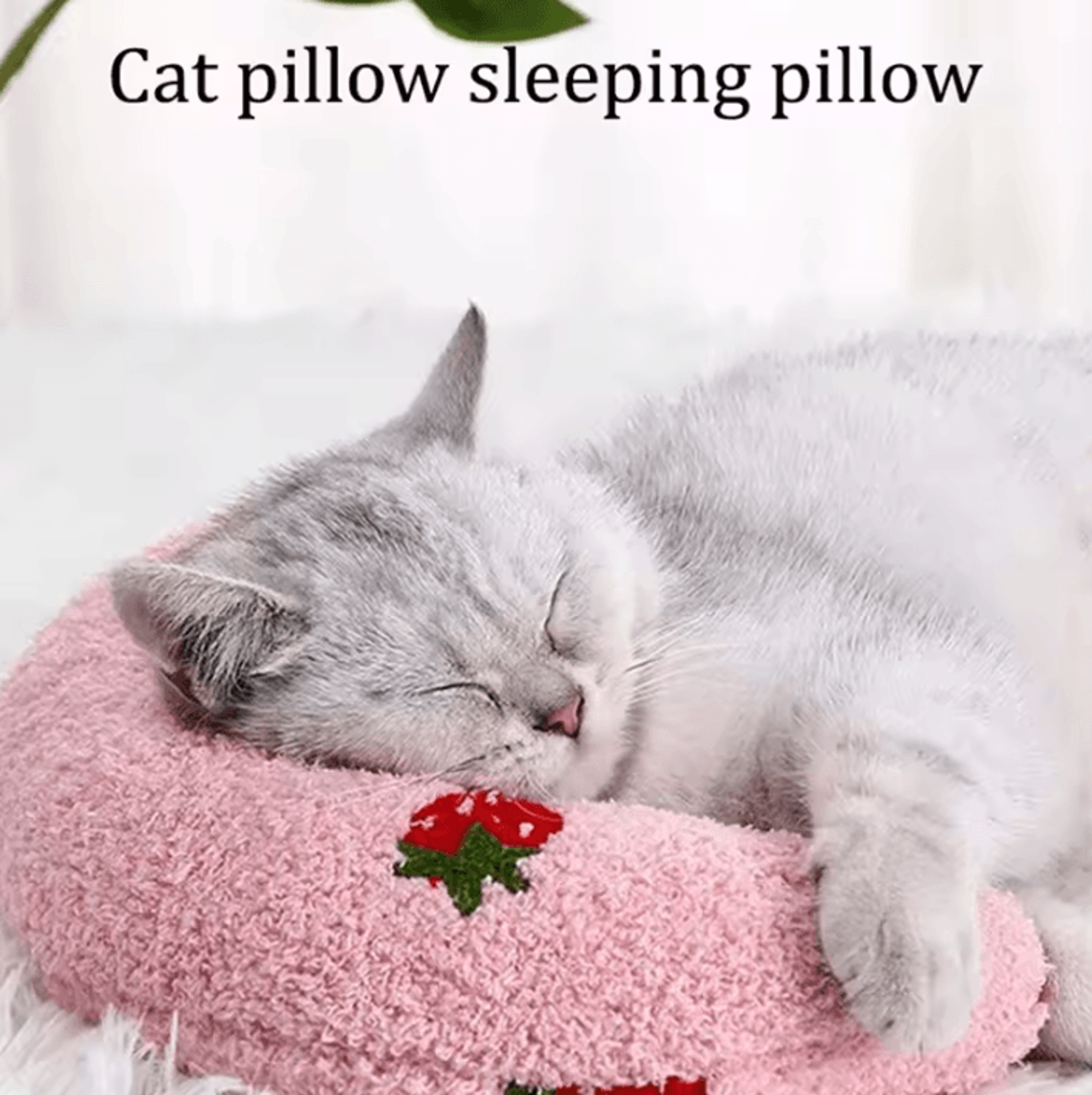 ultra soft calming cat pillow for cozy sleep & joint support