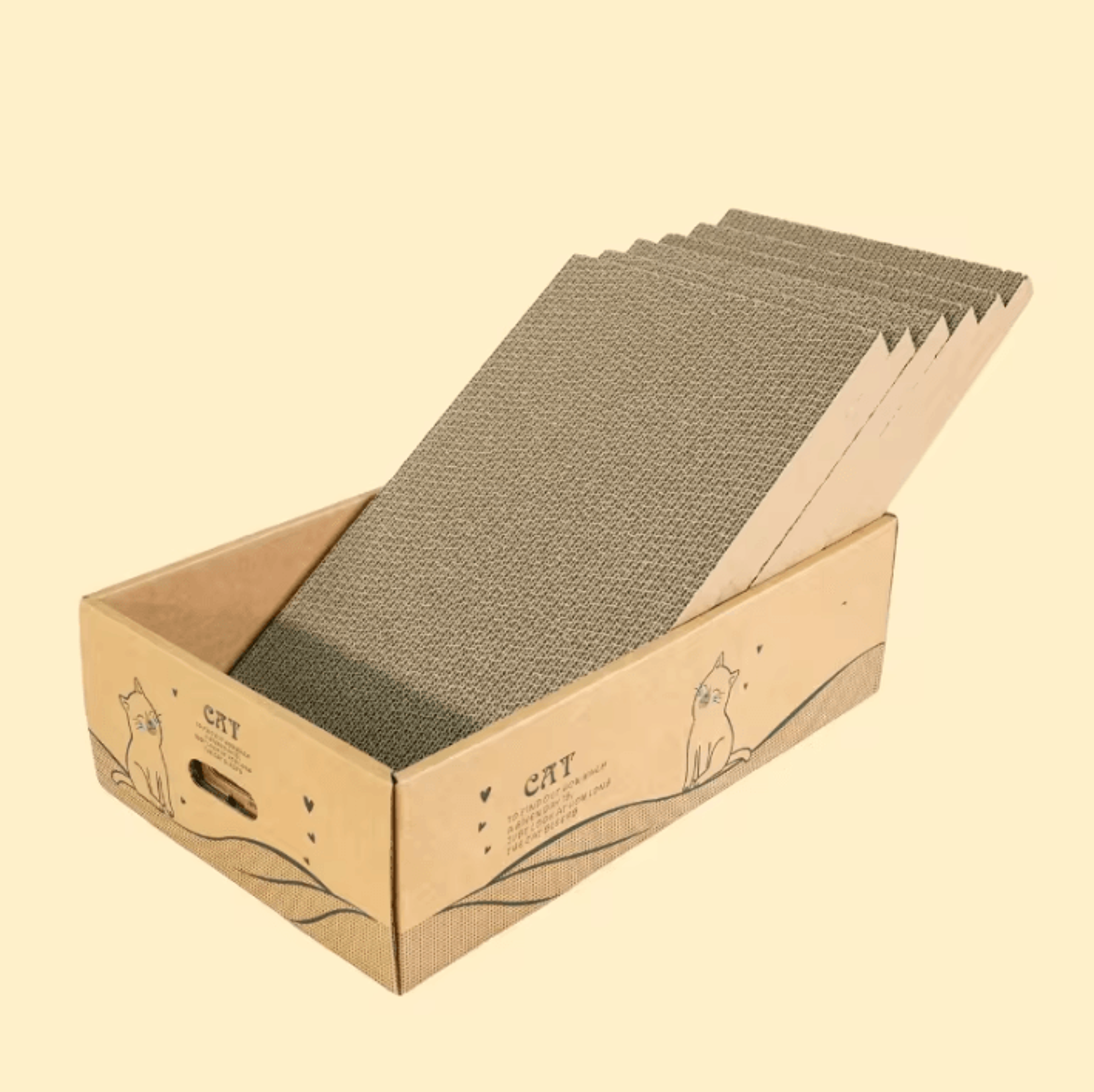 6-pack extra large reversible cardboard cat scratching posts for indoor cats