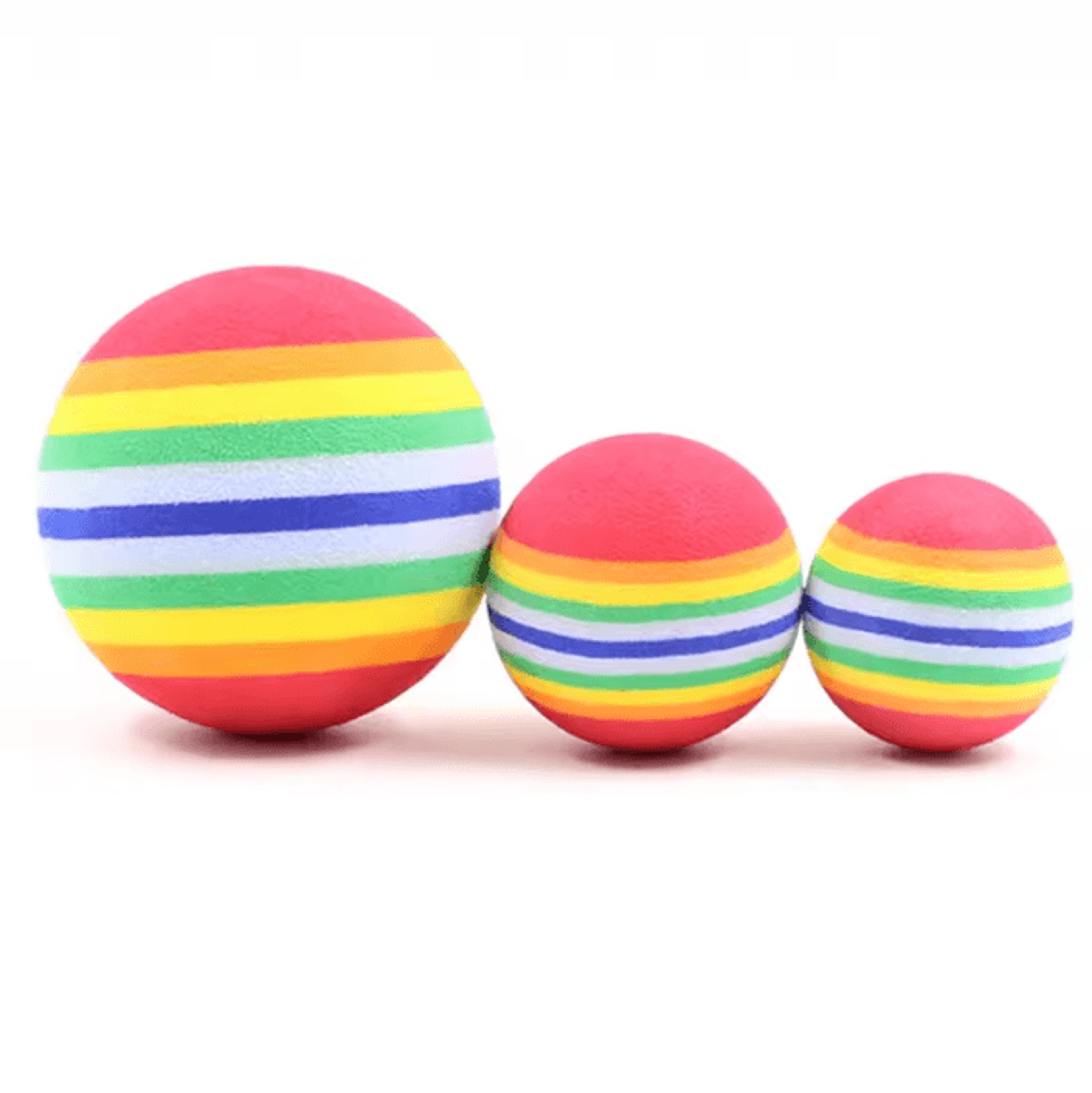 rainbowbounce eva interactive cat toy balls set