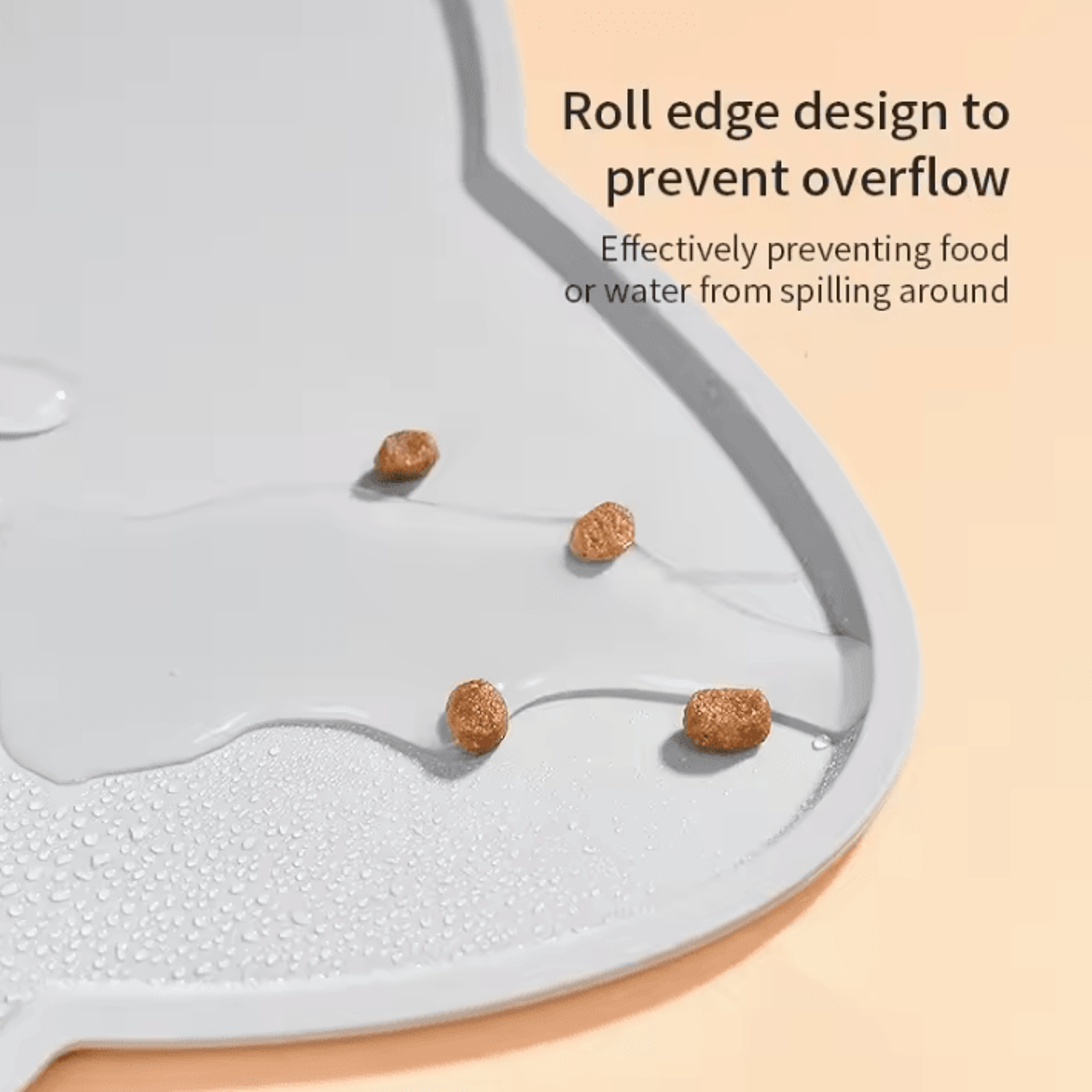 splashguard waterproof silicone pet feeding mat