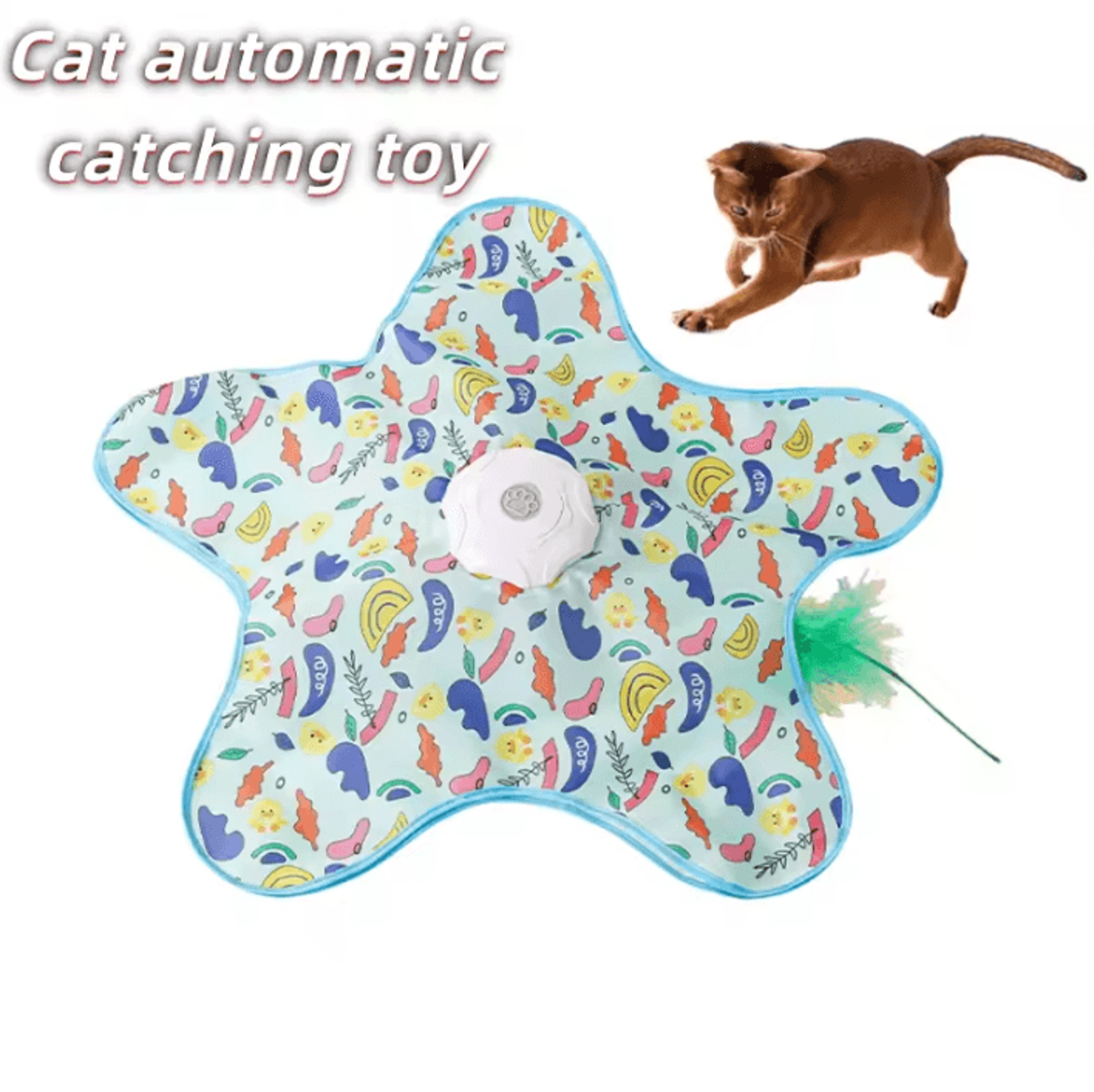 spinpounce interactive electric cat turntable toy