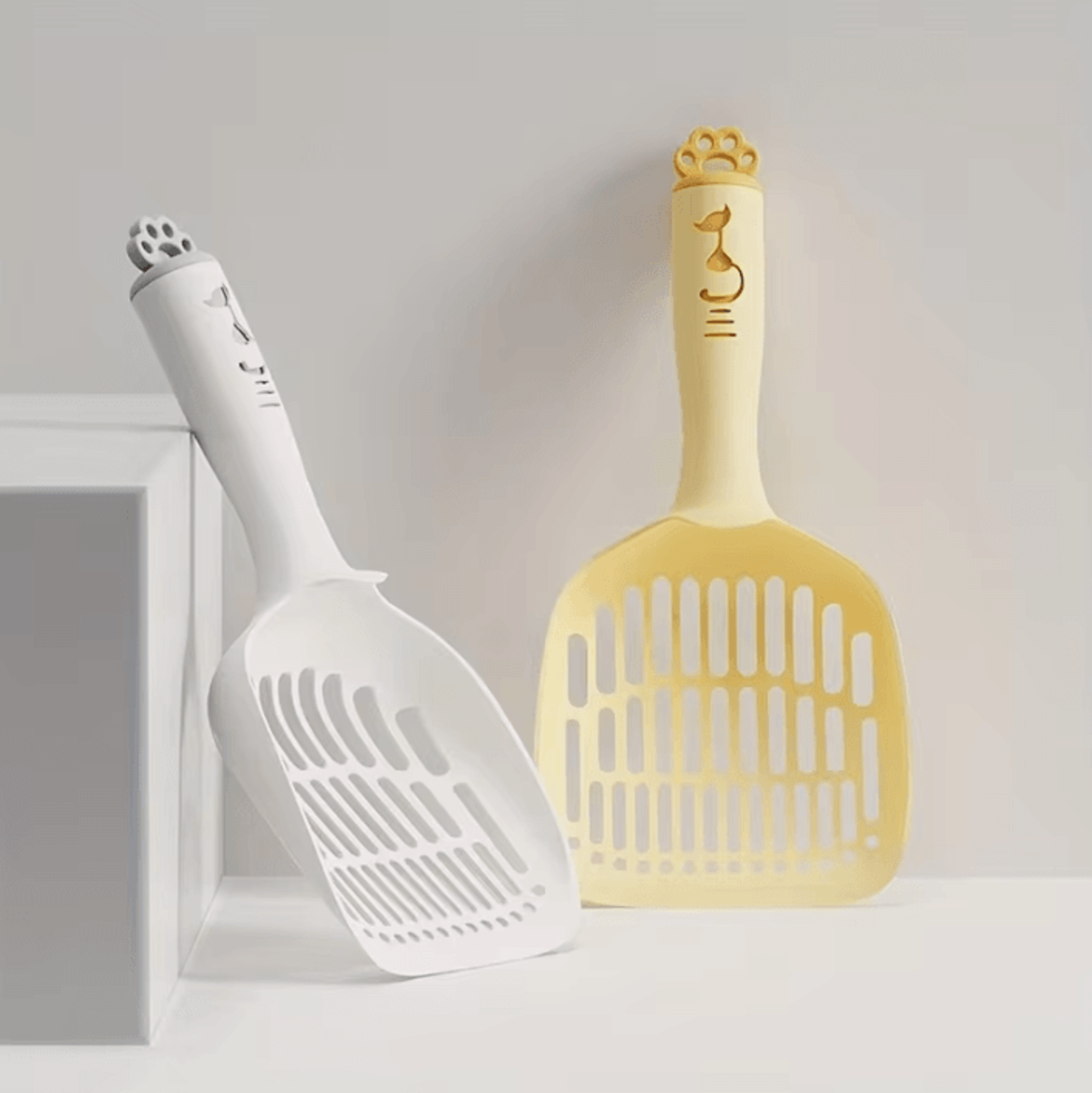 easysift stainless steel cat litter scoop for tofu & fine sand