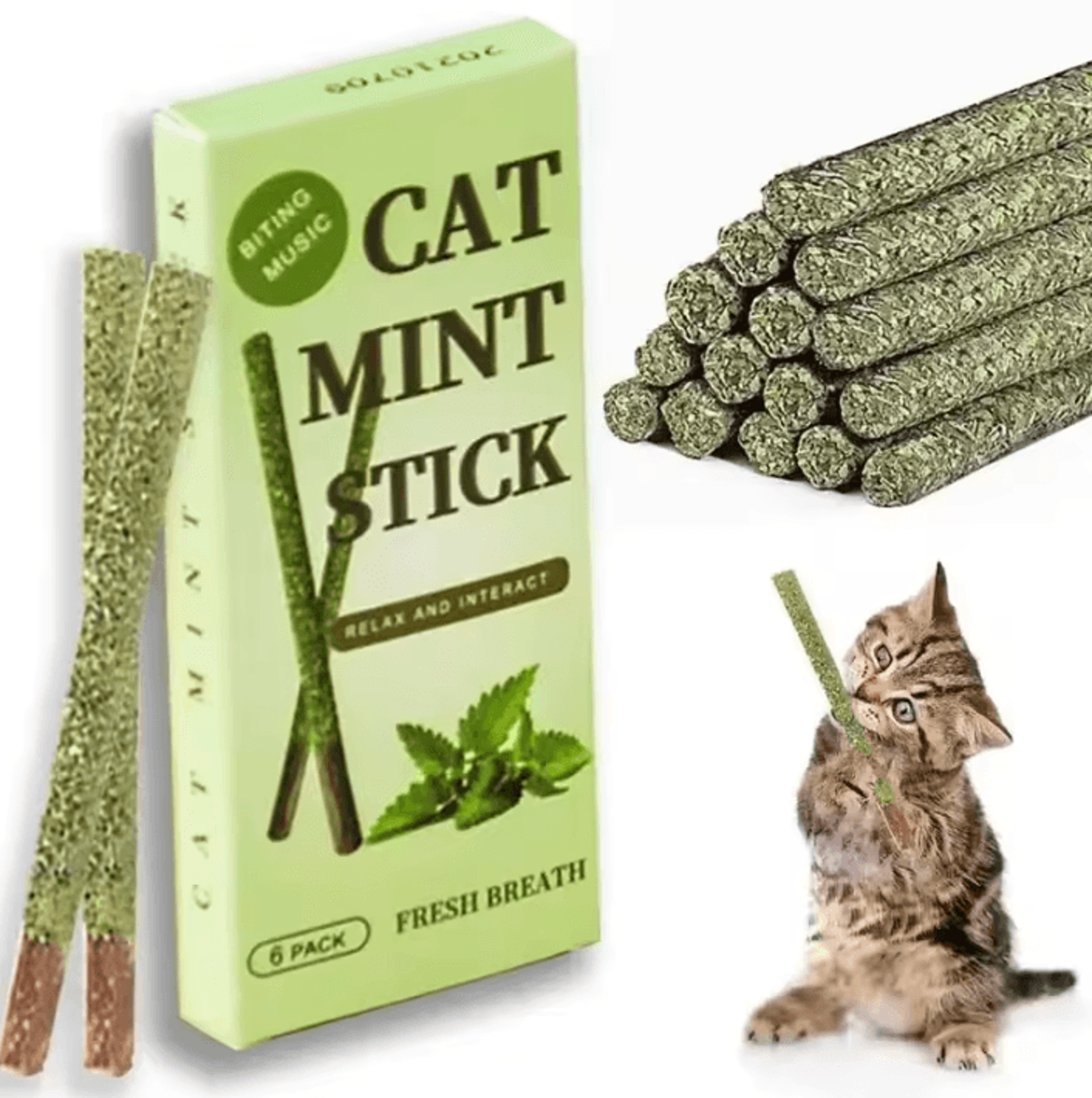 silvervine freshbite matatabi cat chew sticks for teeth cleaning & play