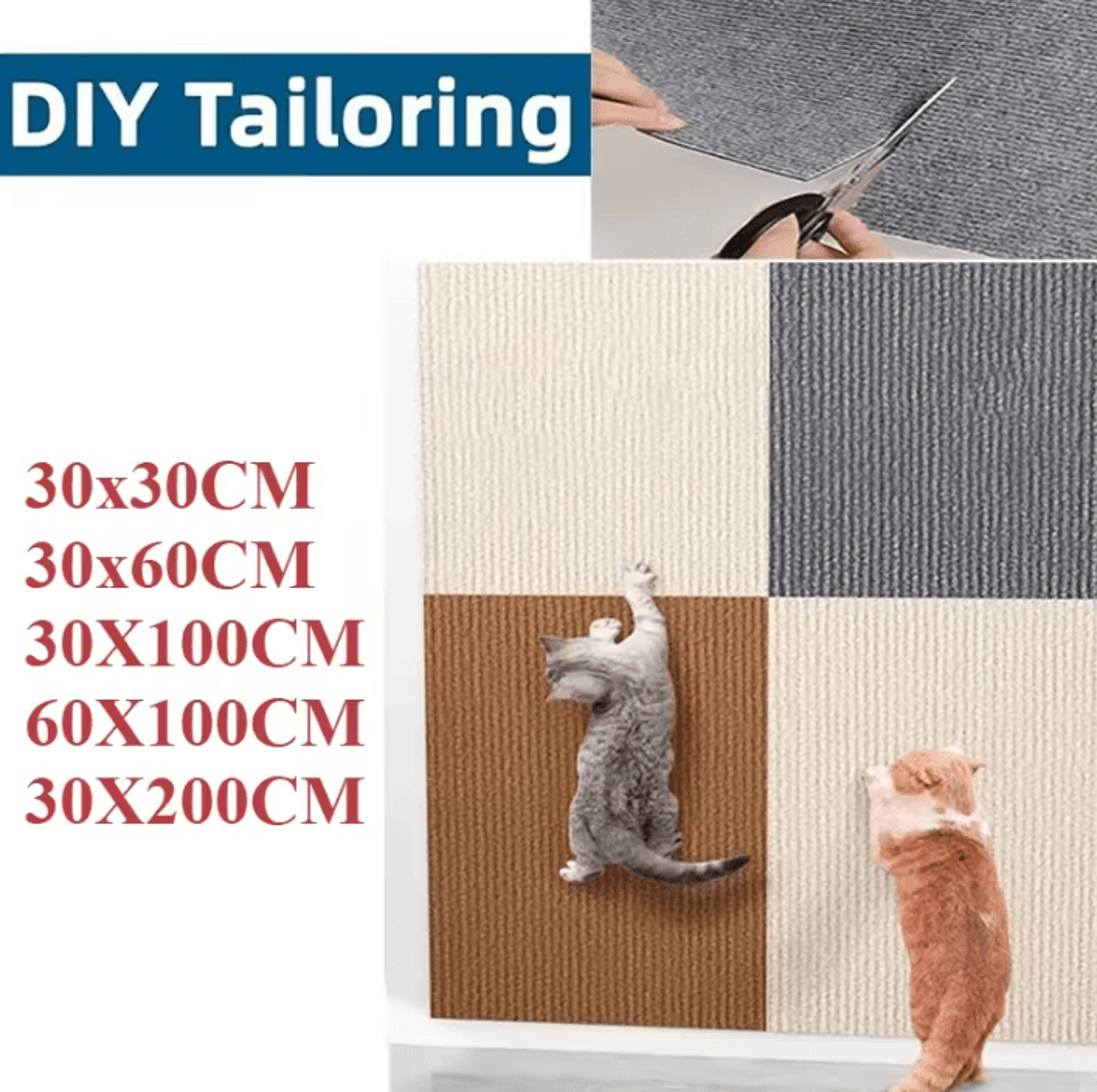 scratchguard diy cat scratch mat for sofa & wall protection