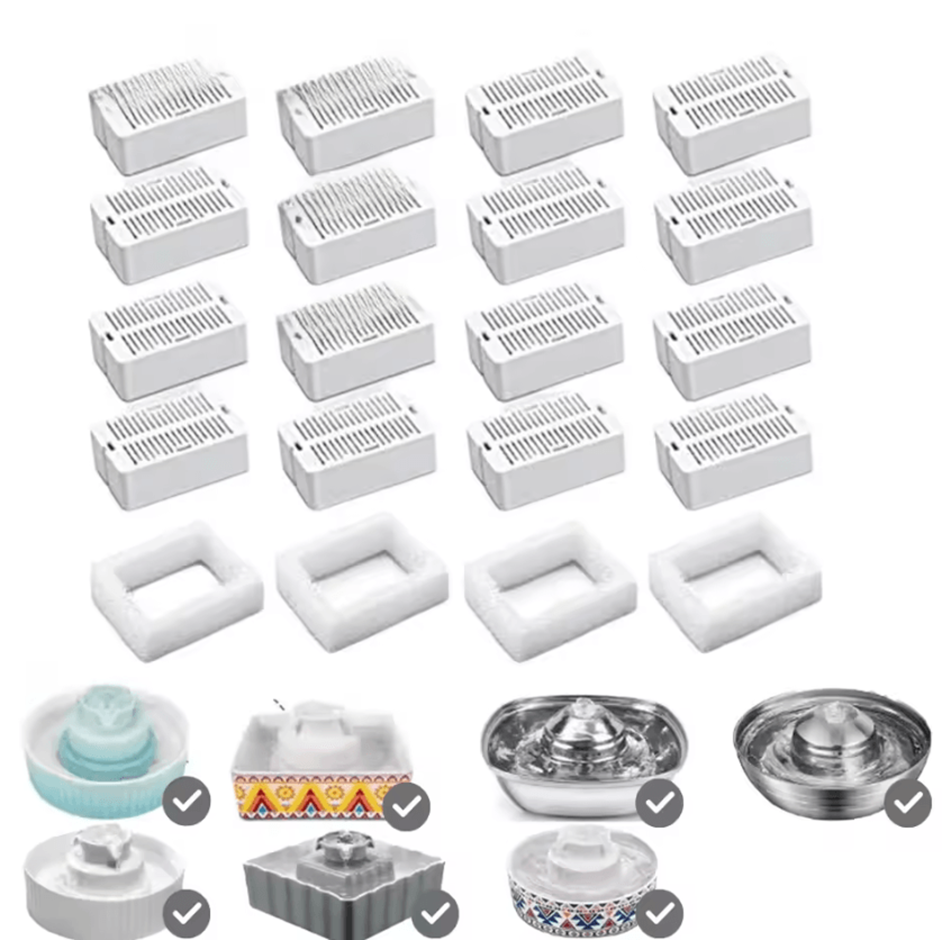 pureflow cat fountain filter set – cat water fountain filters for cleaner, fresher drinking water