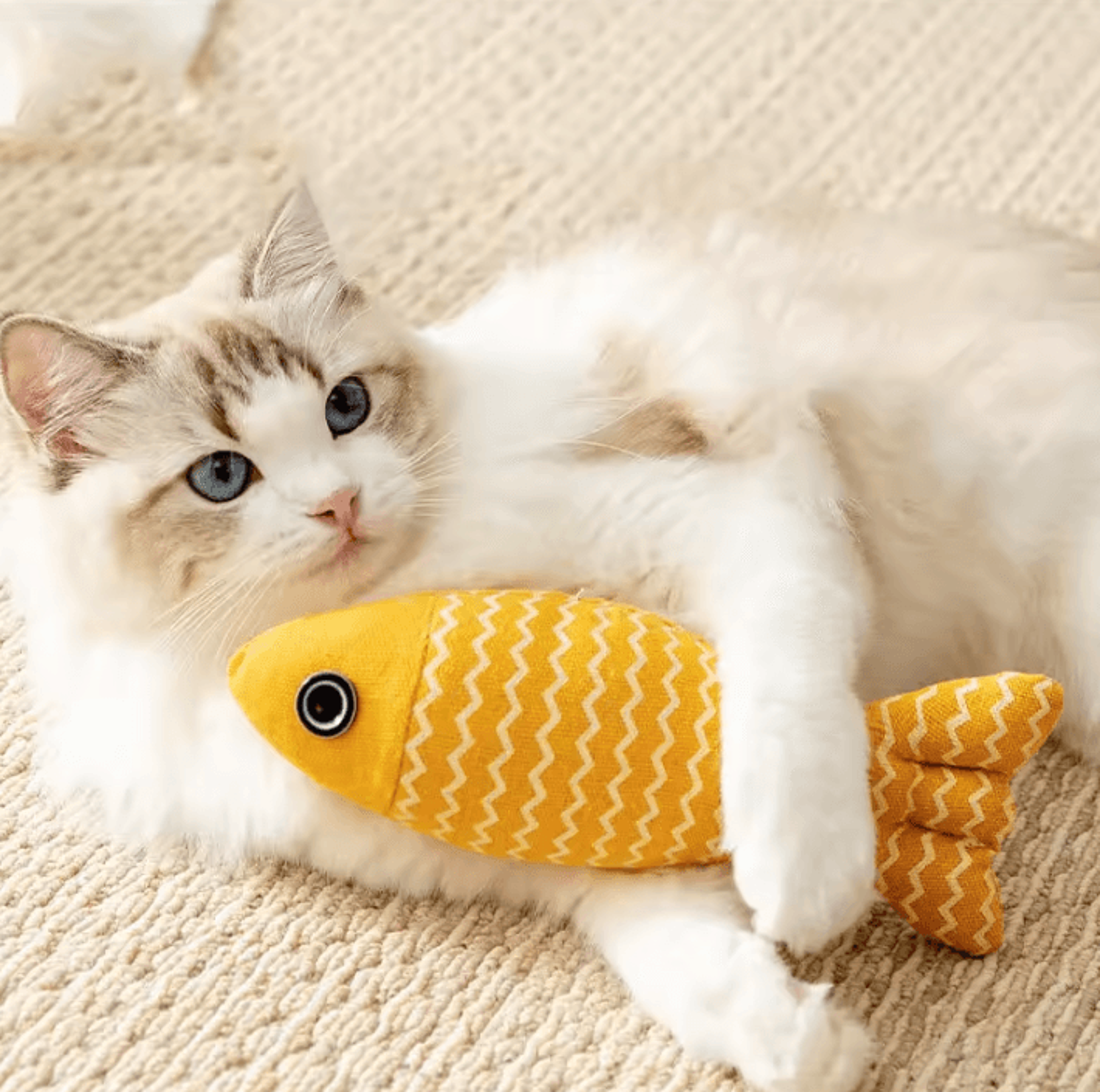realistic fish kicker toy – interactive cat kicker toy for play, chewing & exercise