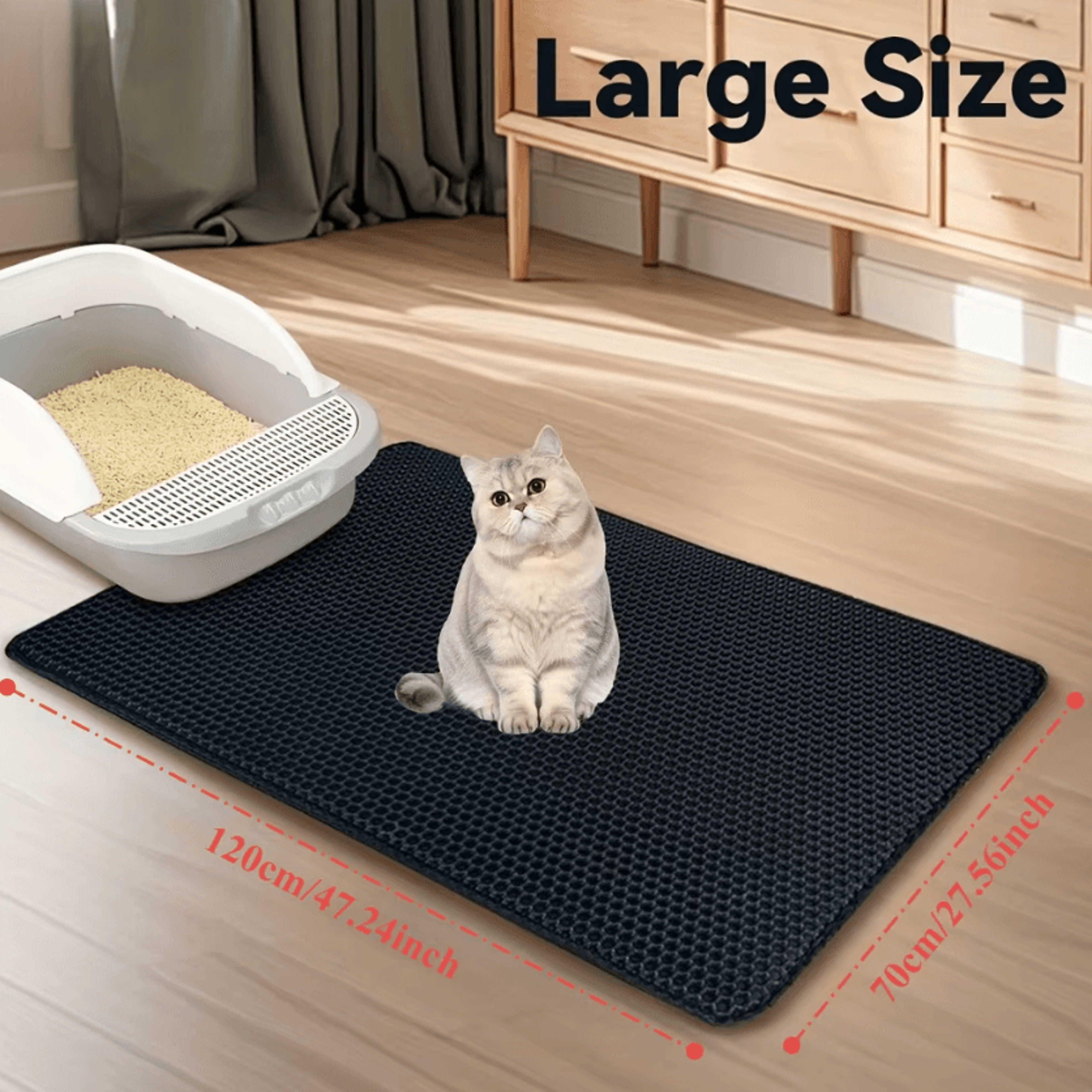 waterproof double-layer cat litter trap mat