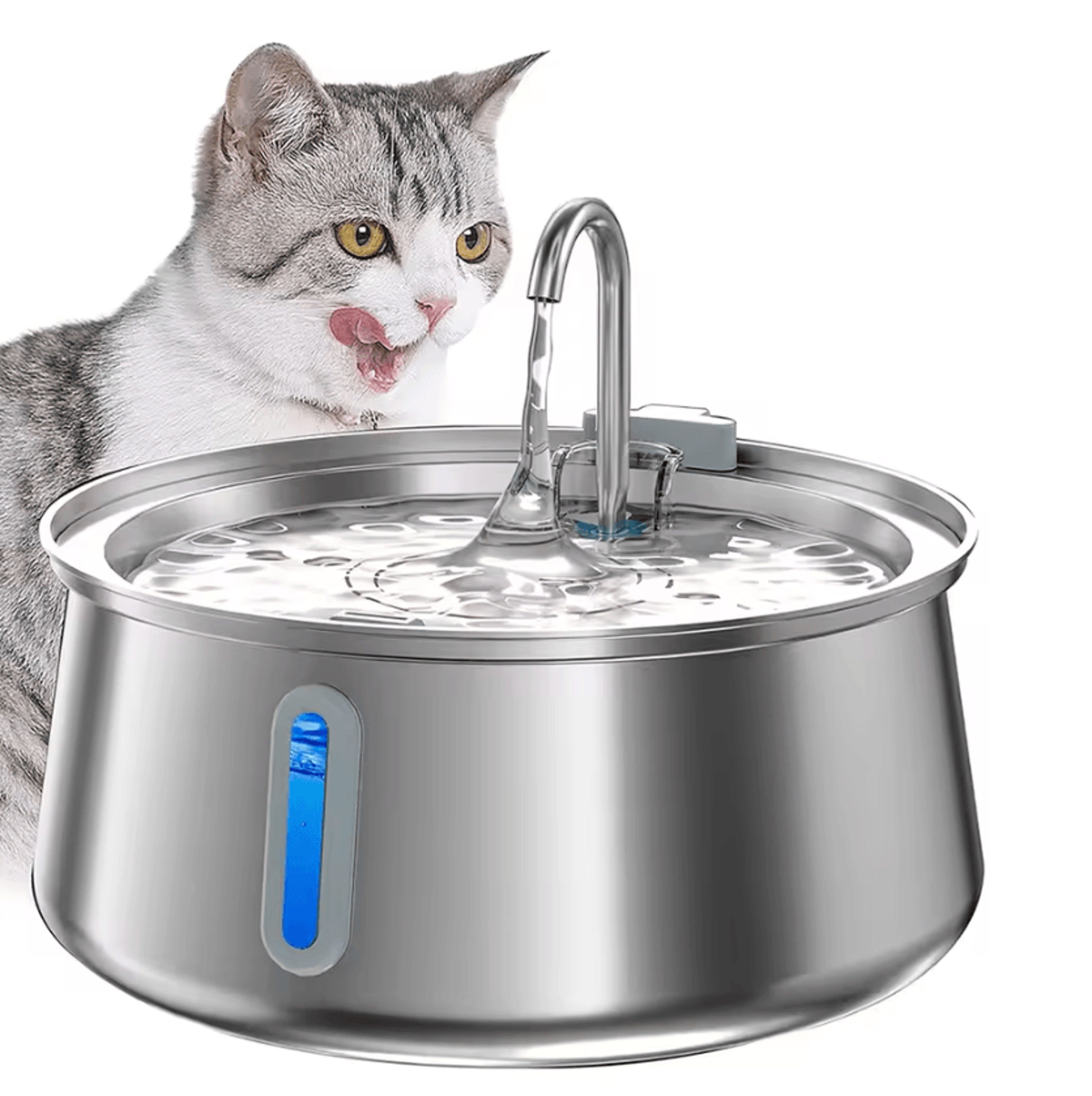 pureflow 4l stainless steel automatic pet water fountain
