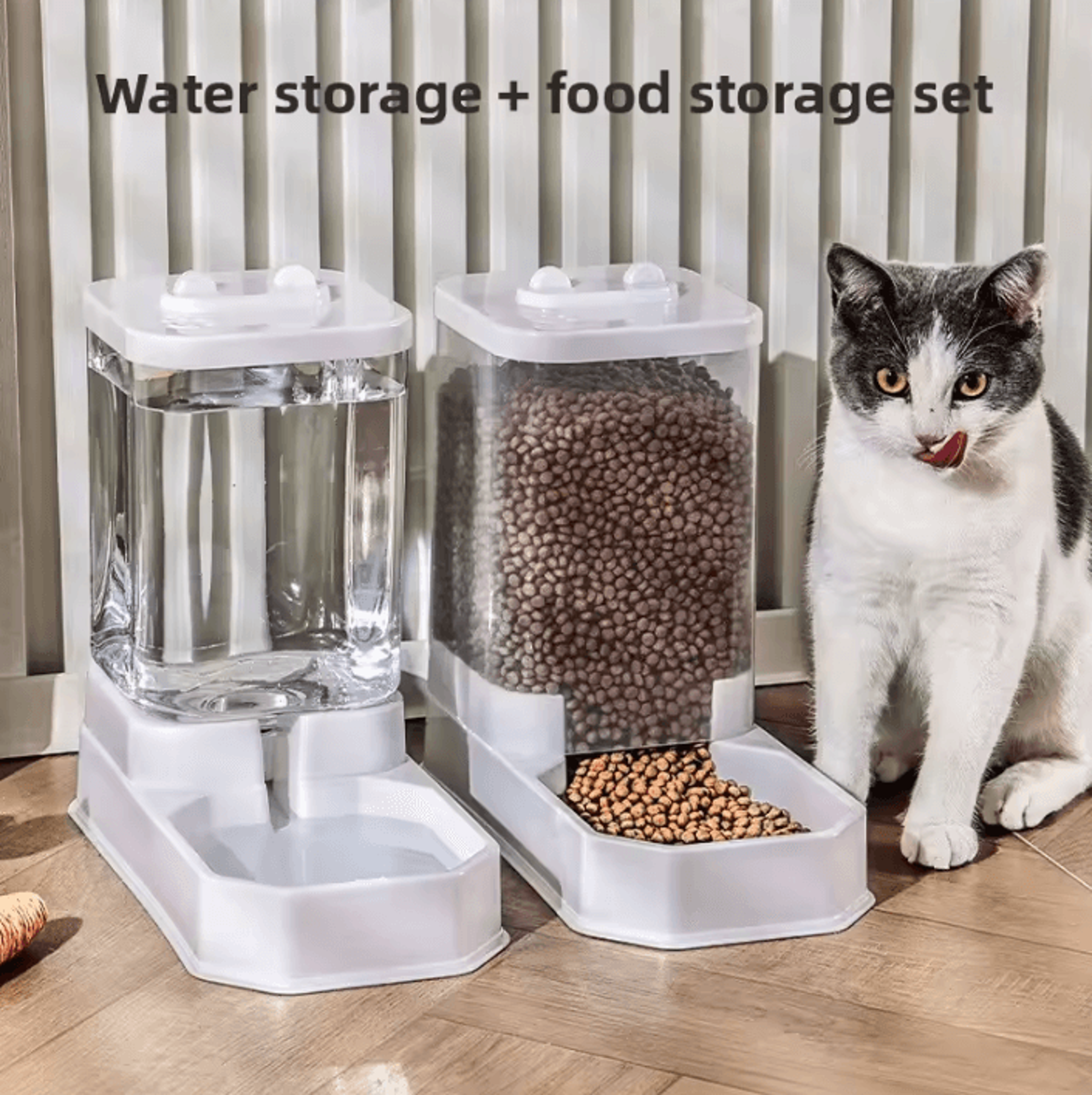 freshserve large capacity automatic pet feeder & water dispenser set