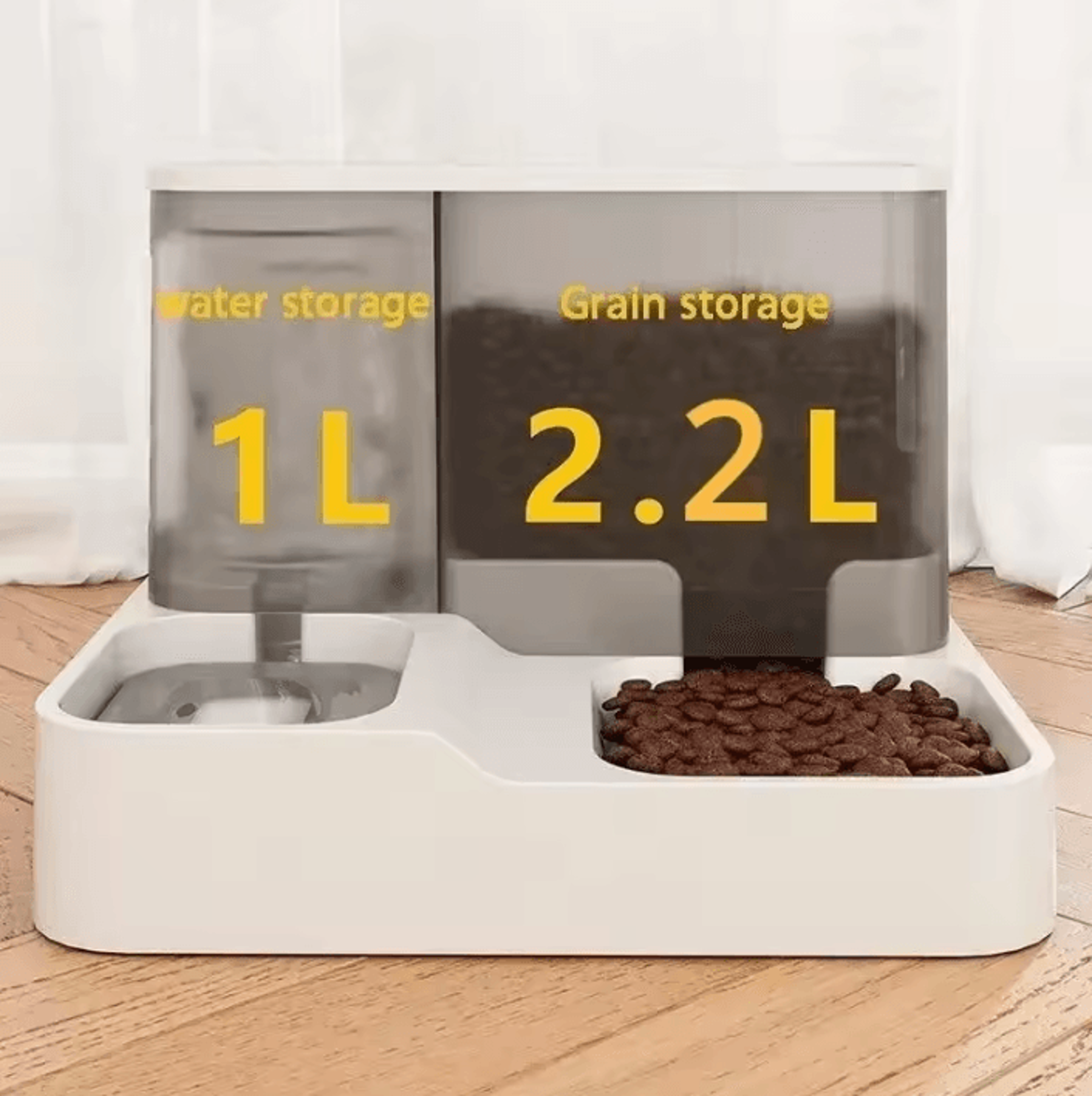 dualflow 2.2l automatic pet feeder & water dispenser