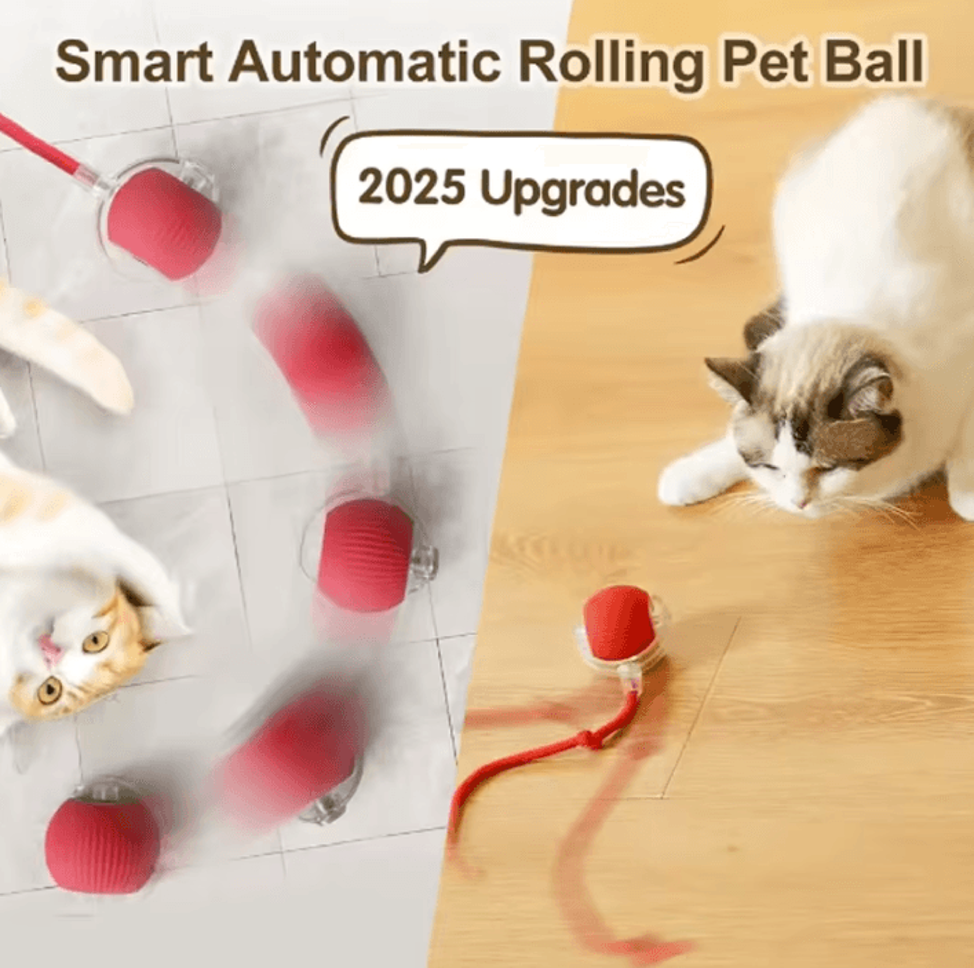 roboroll smart interactive rolling ball for cats