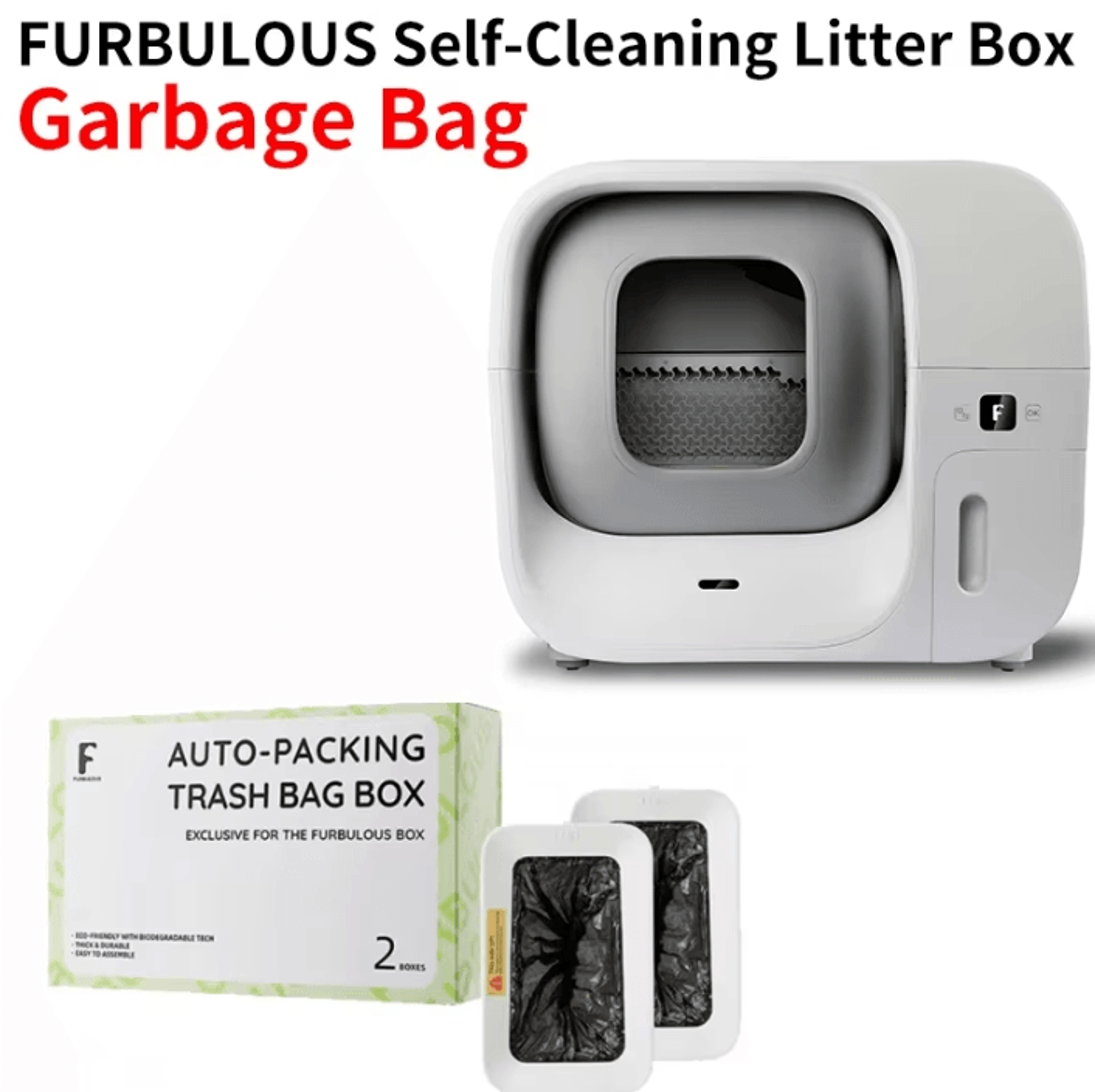 furbulous self-cleaning litter box waste bags – hassle-free replacement liners