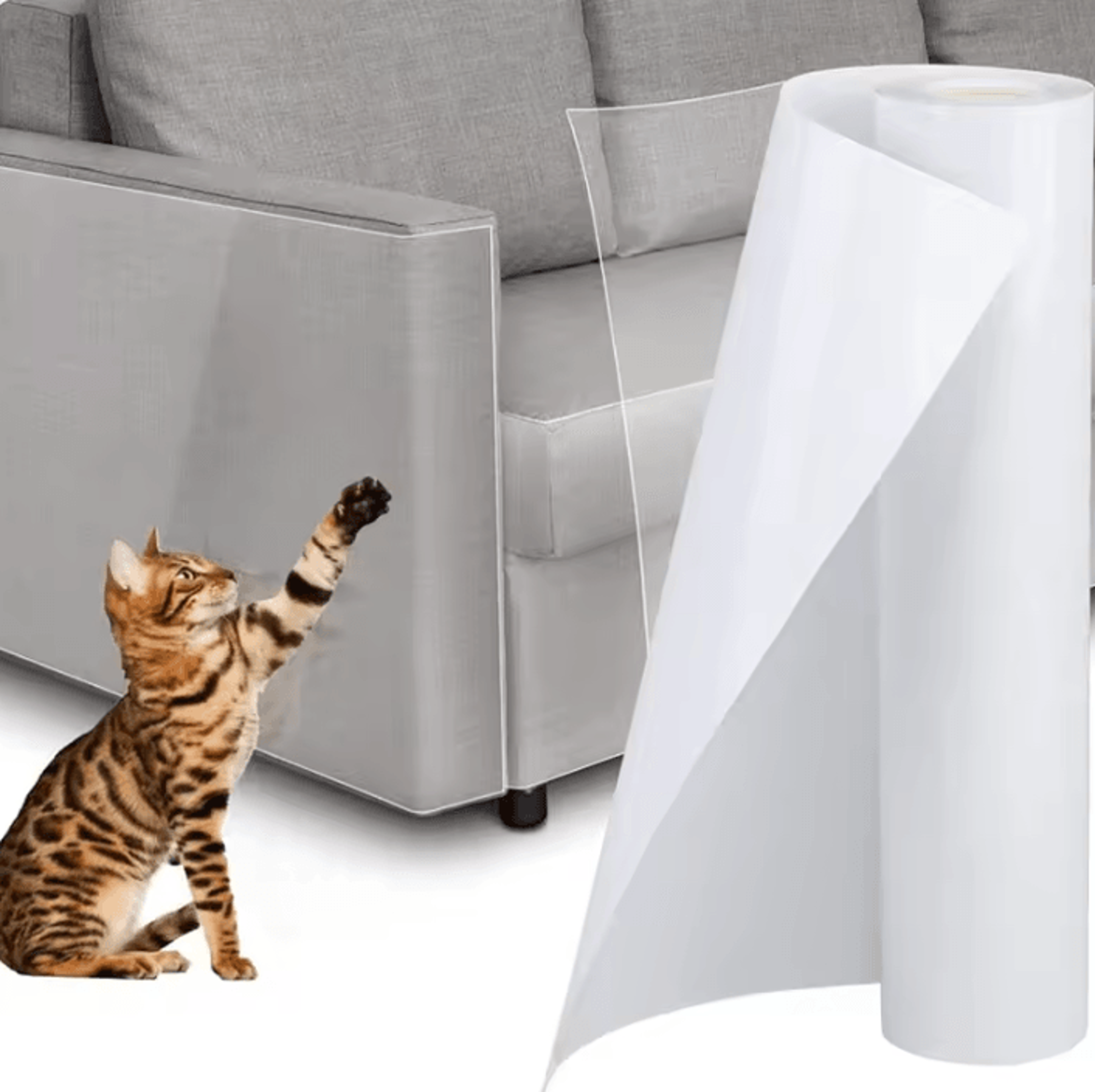 clearguard transparent furniture protector sheets for cats