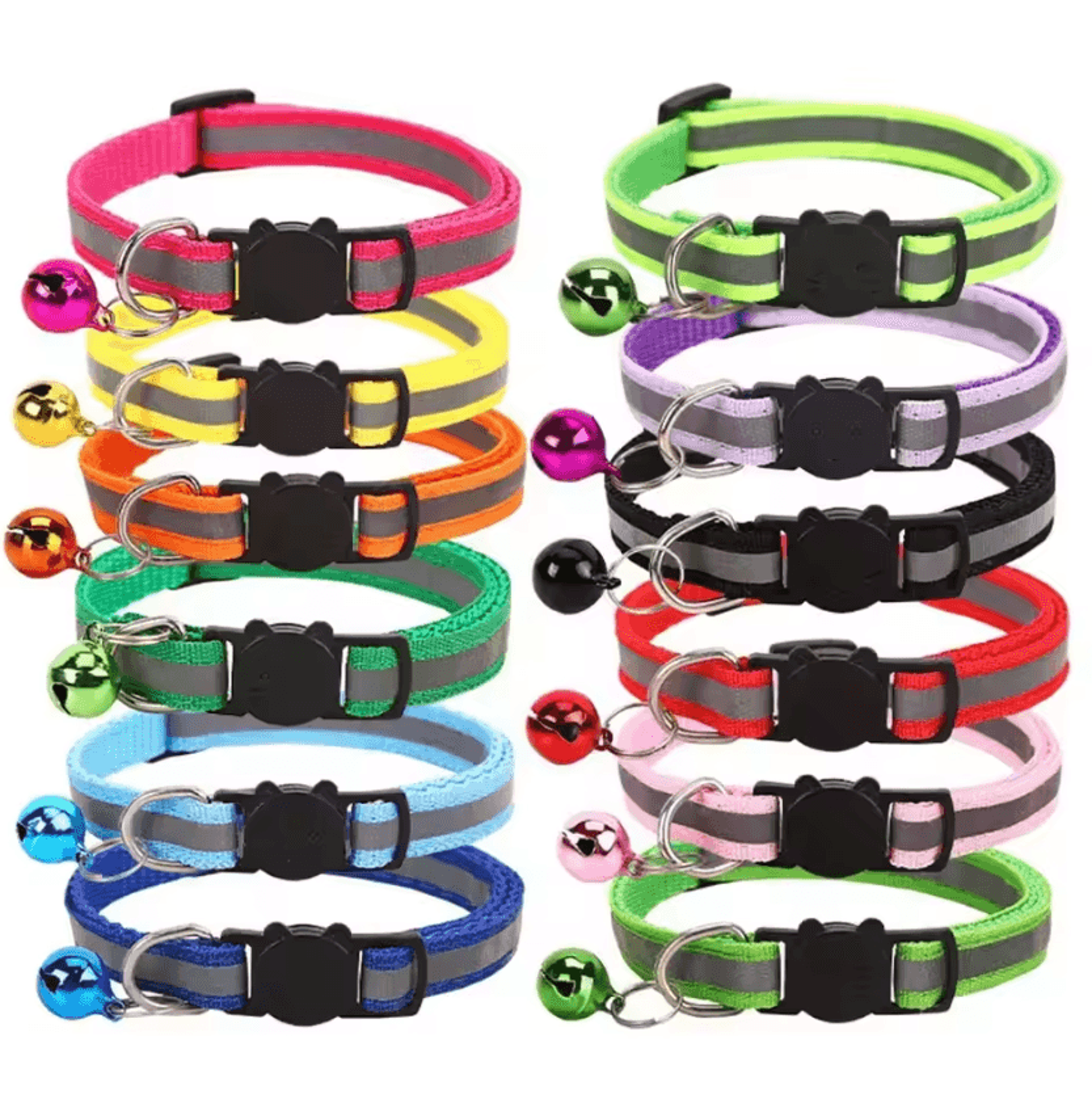 glowsafe reflective breakaway cat collar with bell