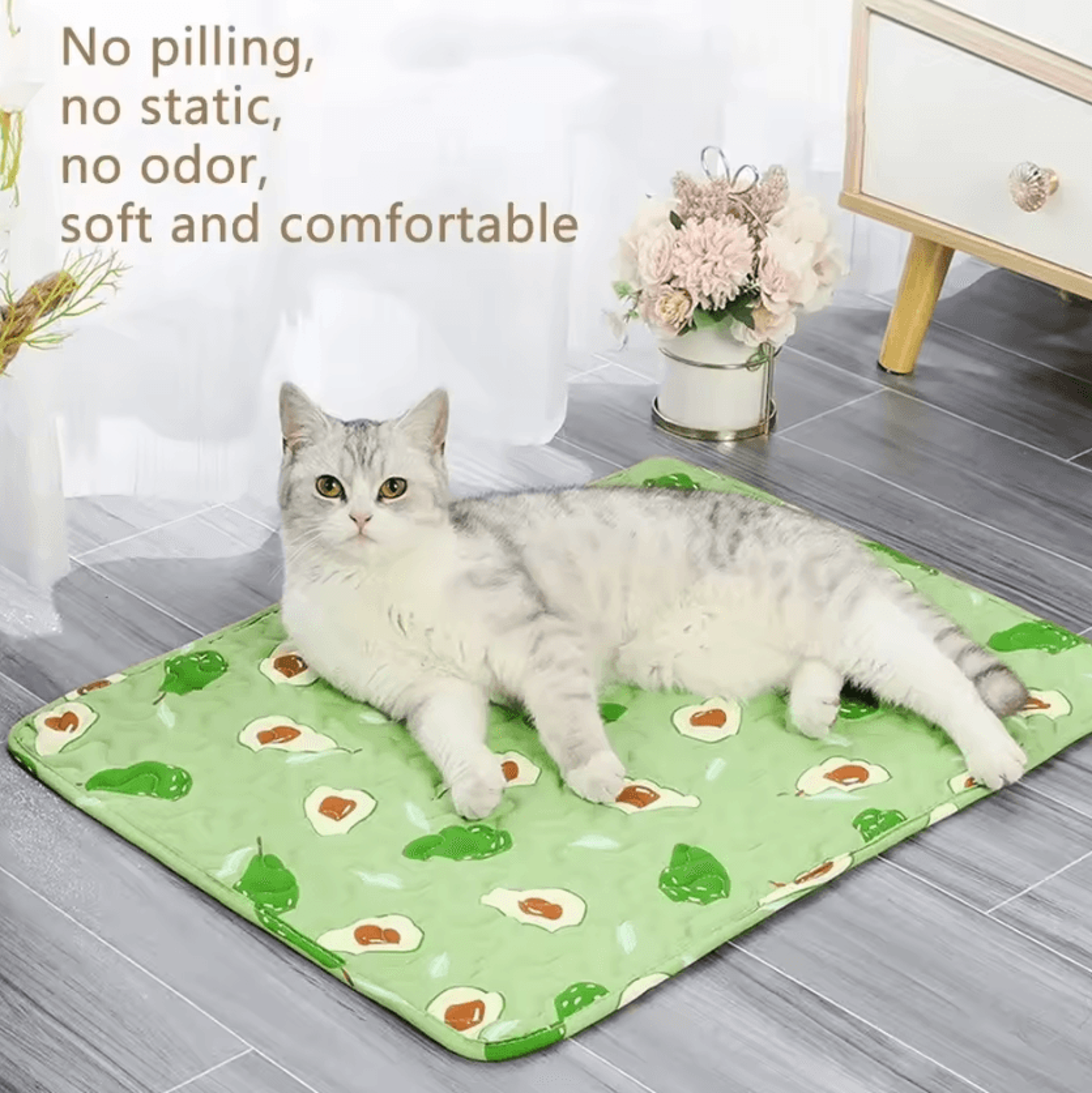 cooling pet mat – breathable summer ice pad for cats & dogs
