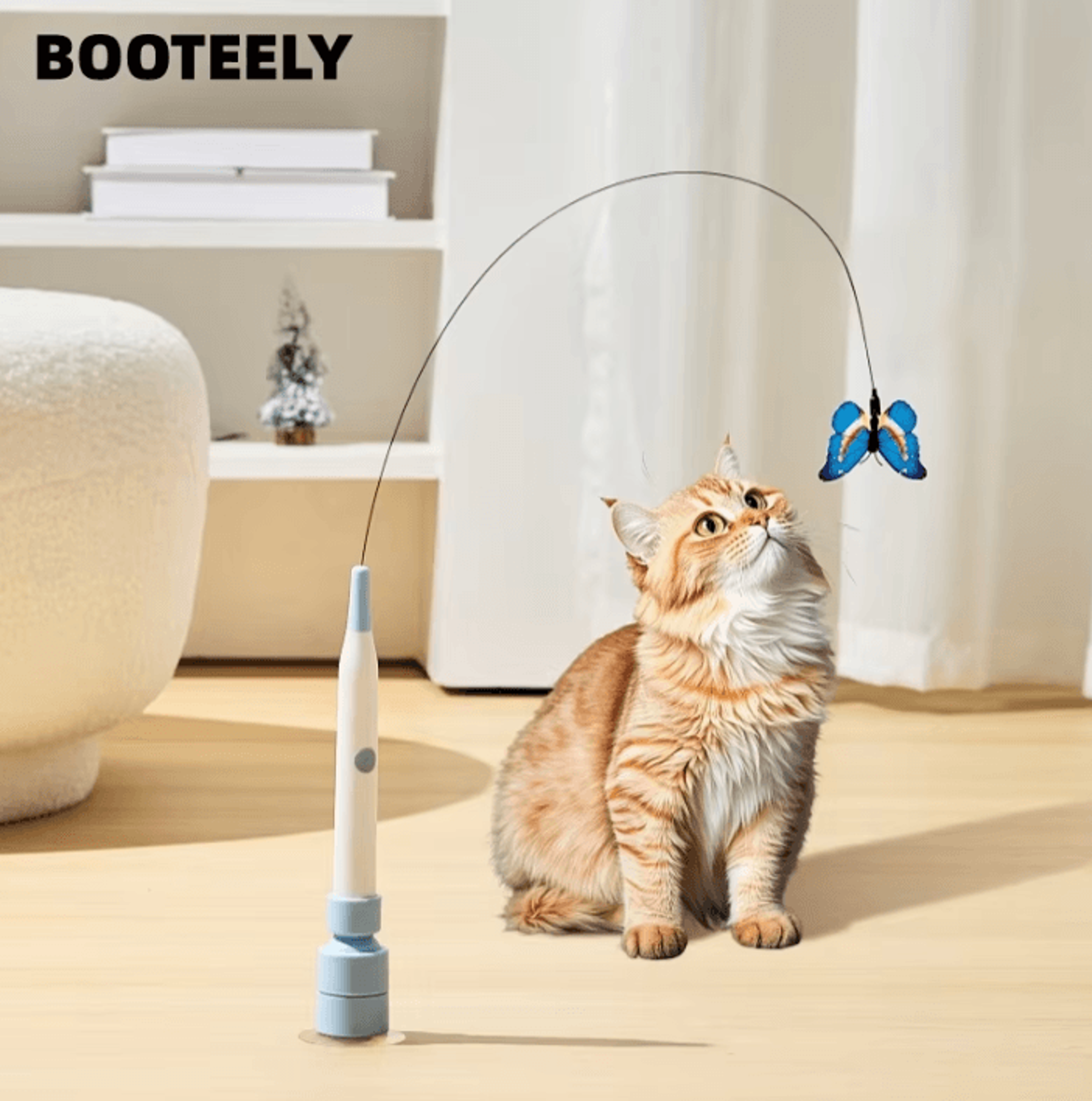 flutterfly suction cup butterfly cat toy