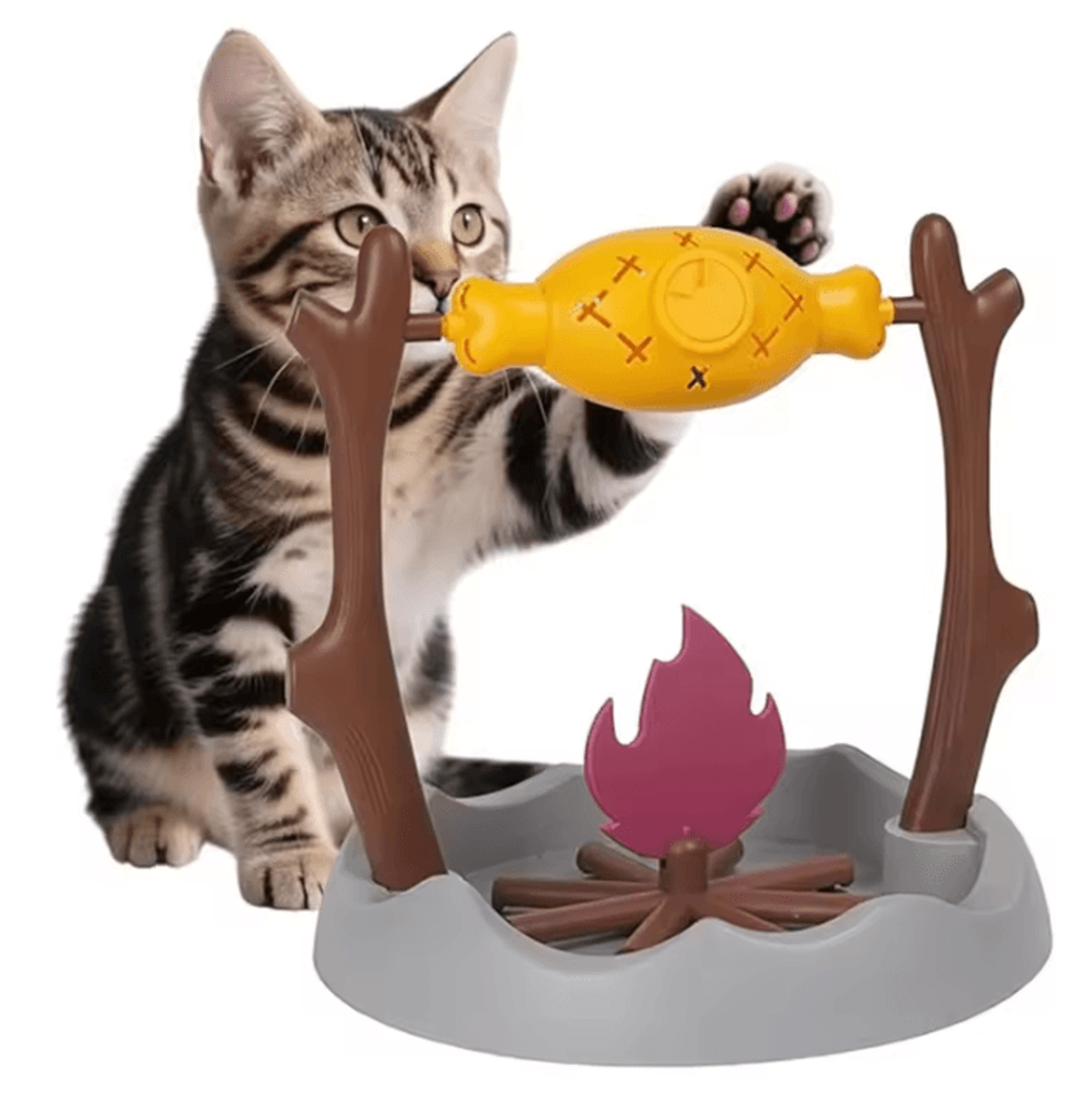 campfirespin interactive cat puzzle feeder toy