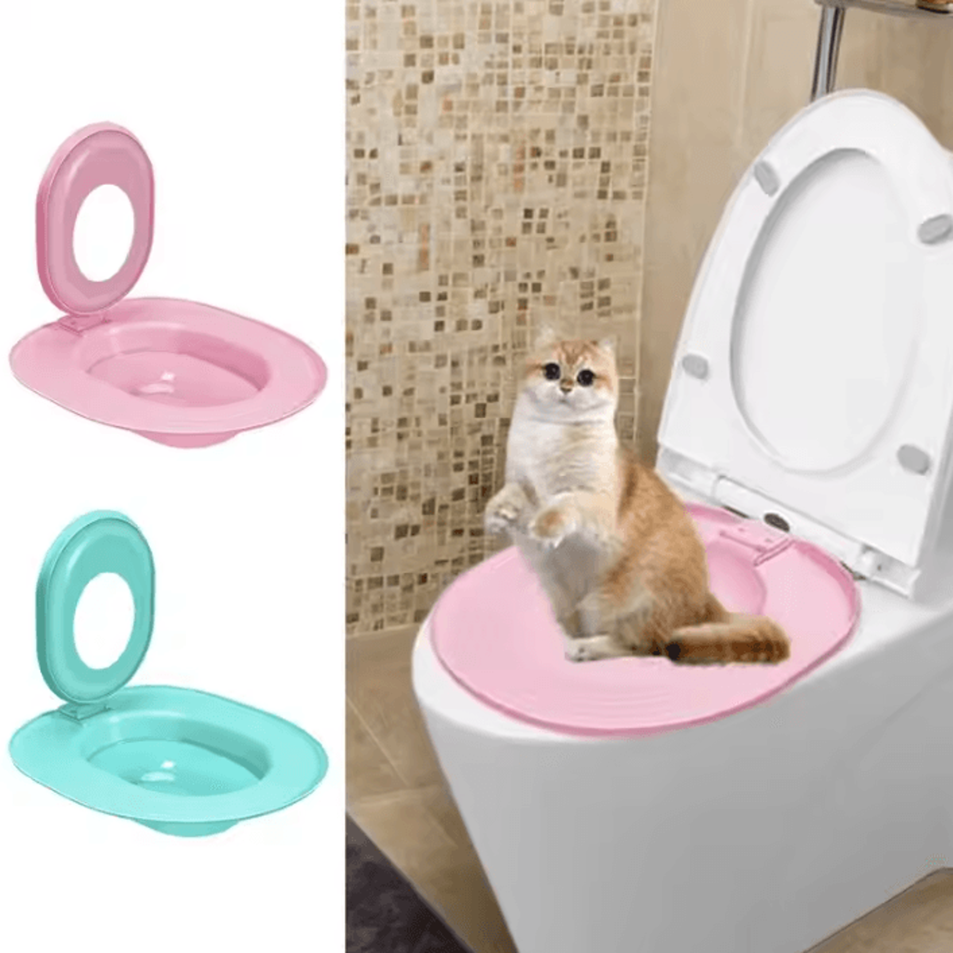 reusable cat toilet training kit for litter-free potty training