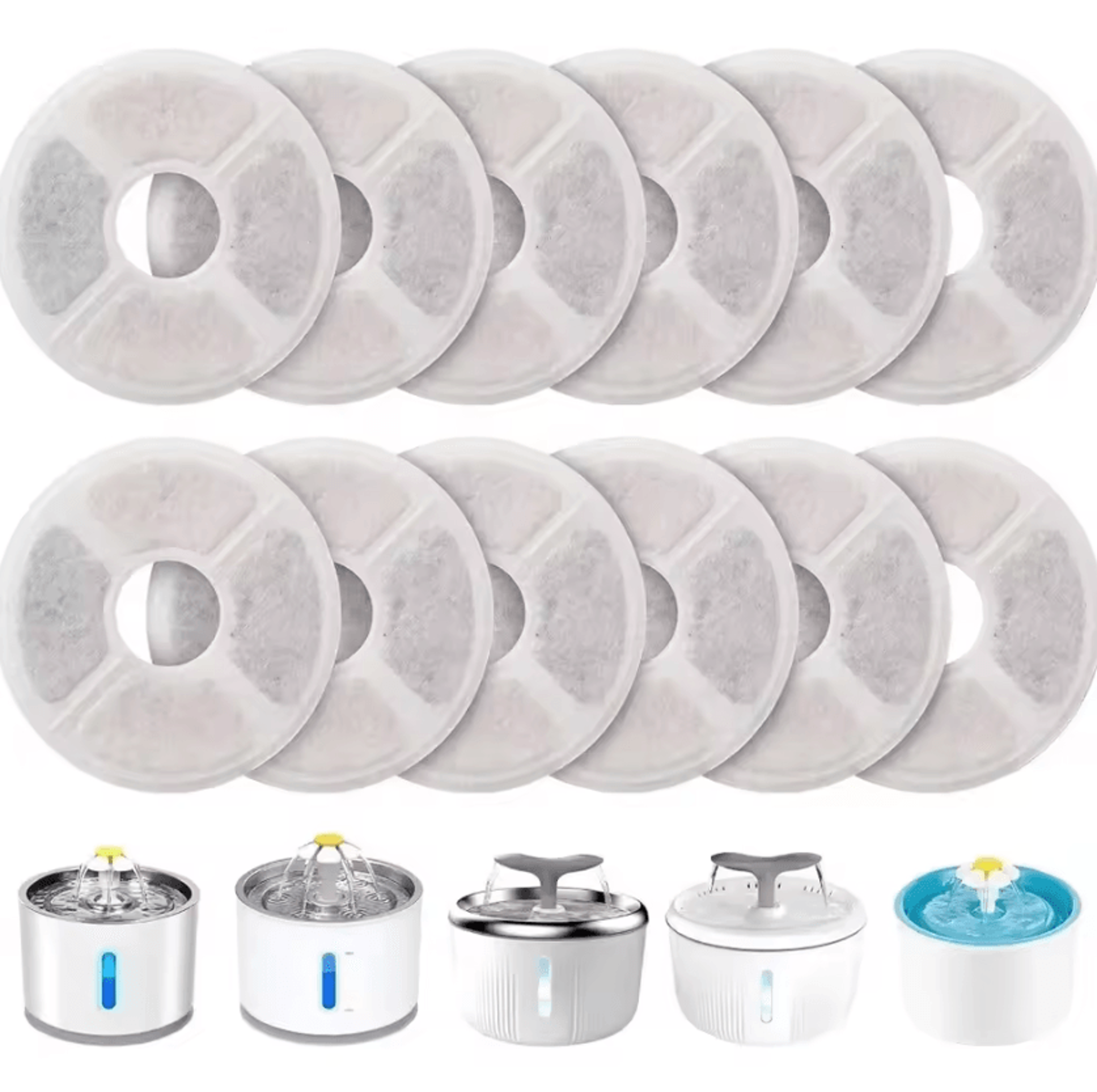 activated carbon flower fountain replacement filters – 6pcs & 12pcs pack