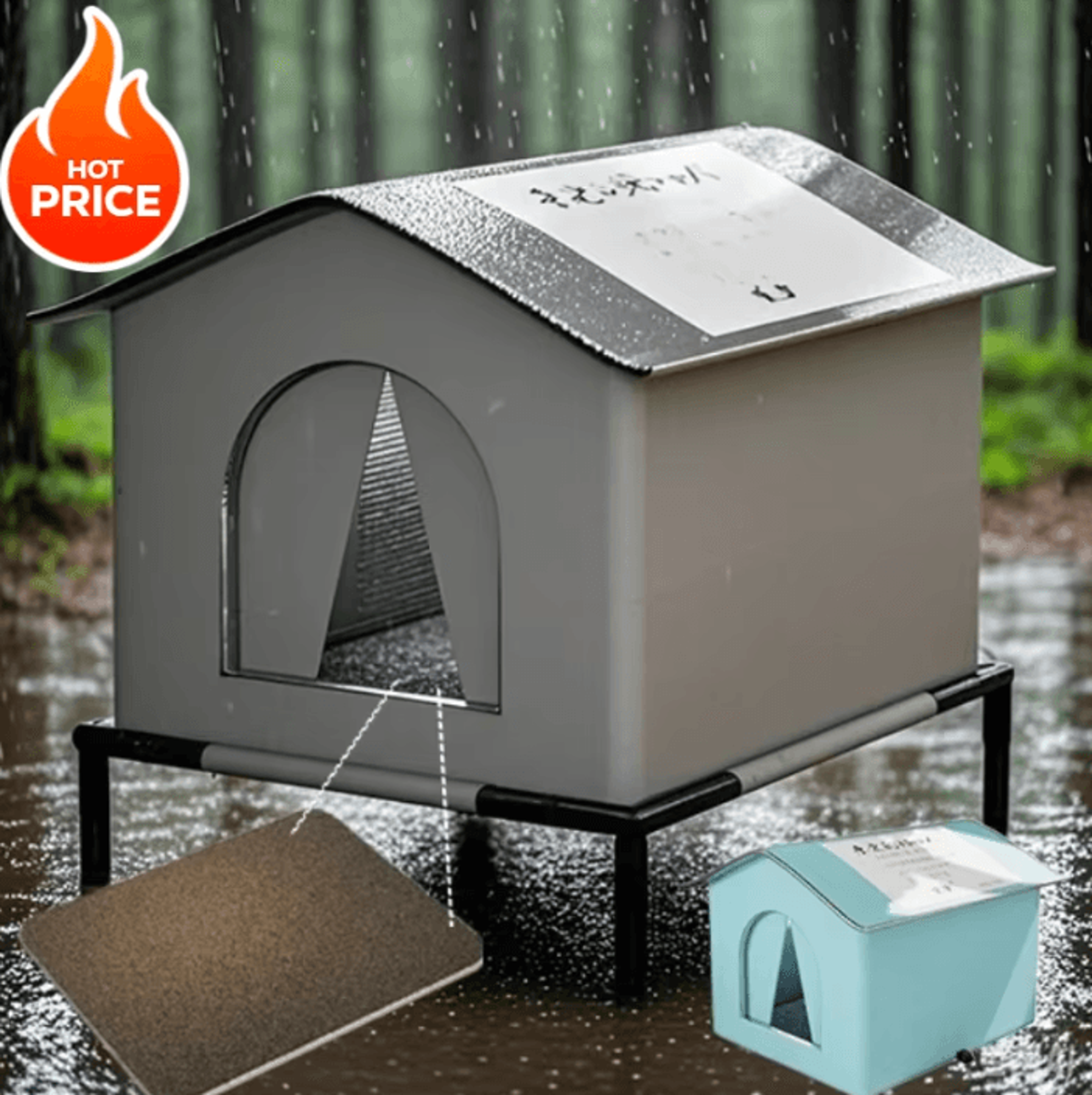 all-season waterproof outdoor cat shelter for feral & stray cats