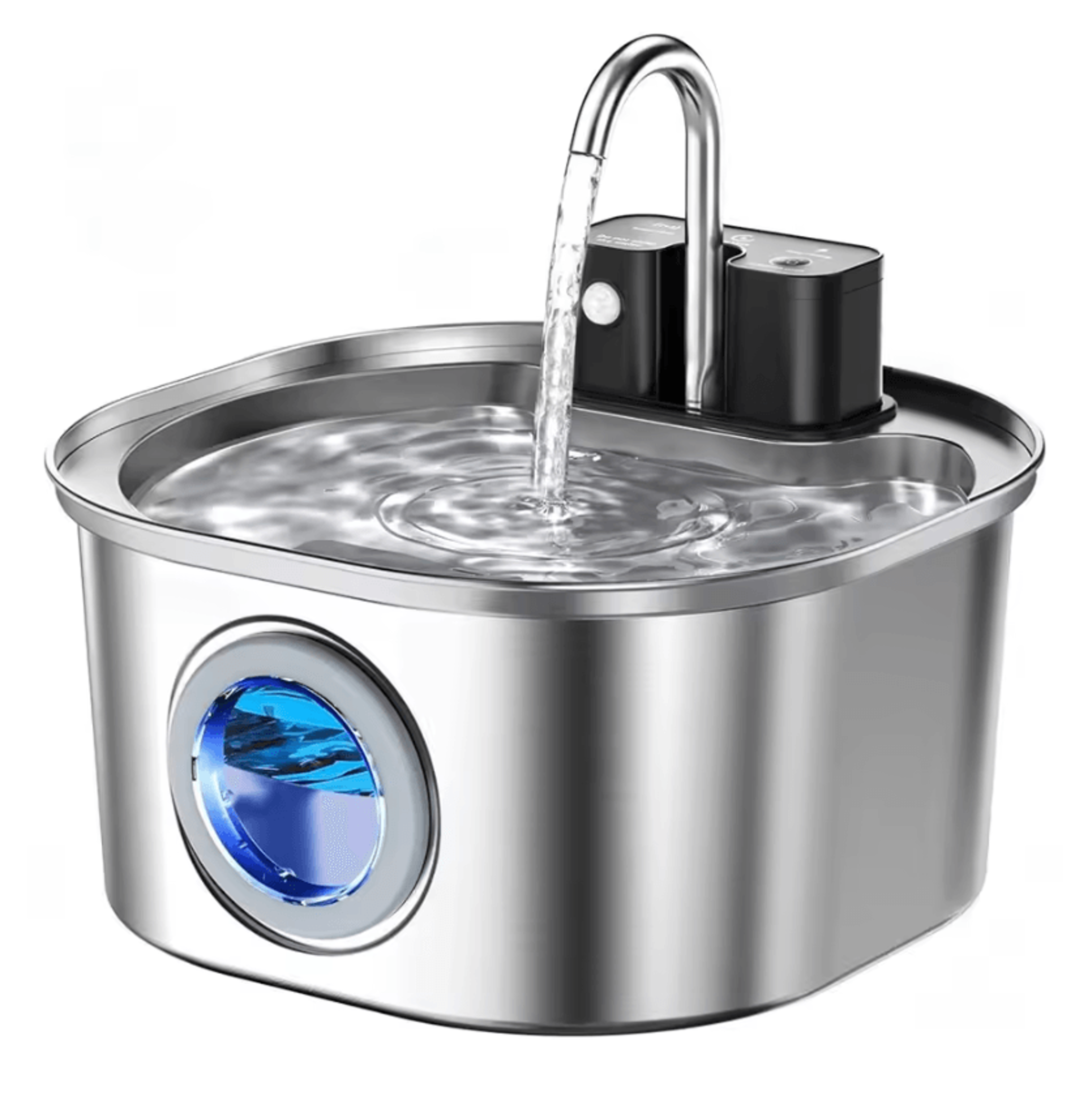 wireless rechargeable stainless steel cat water fountain – 3l sensor-activated pet water dispenser