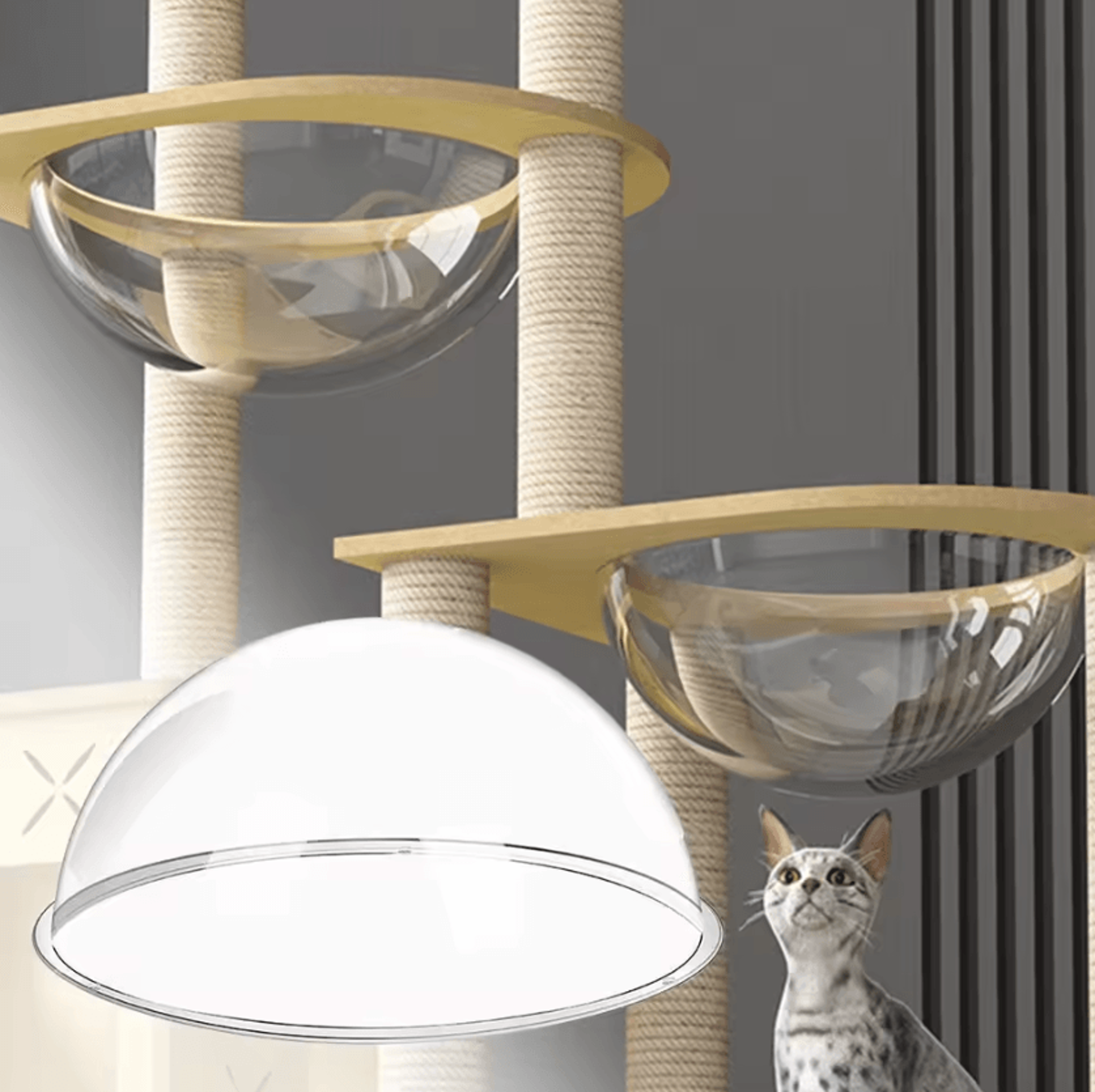 spacepod clear capsule window cat bed cover