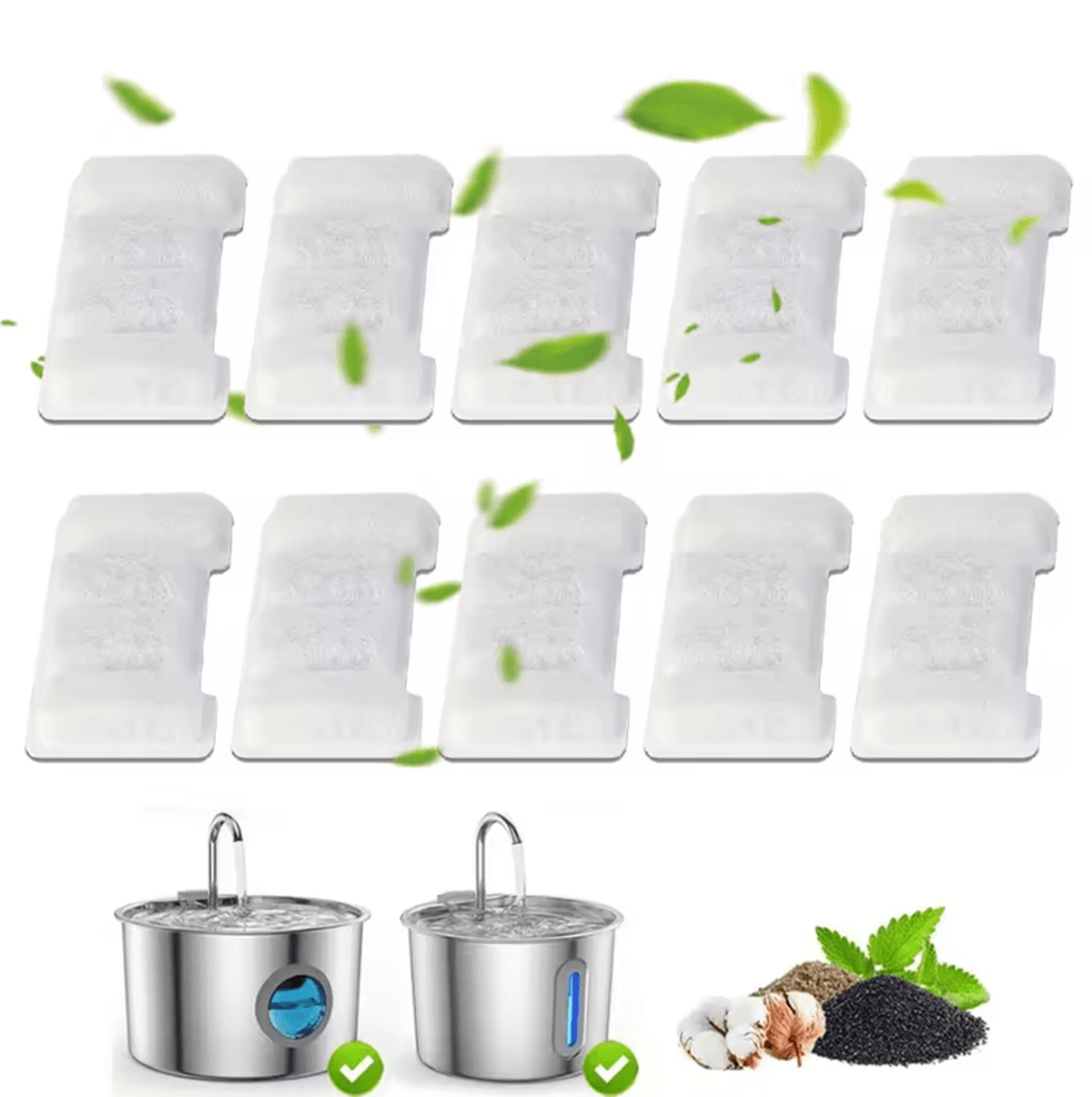 aquapure activated carbon water fountain filter refills