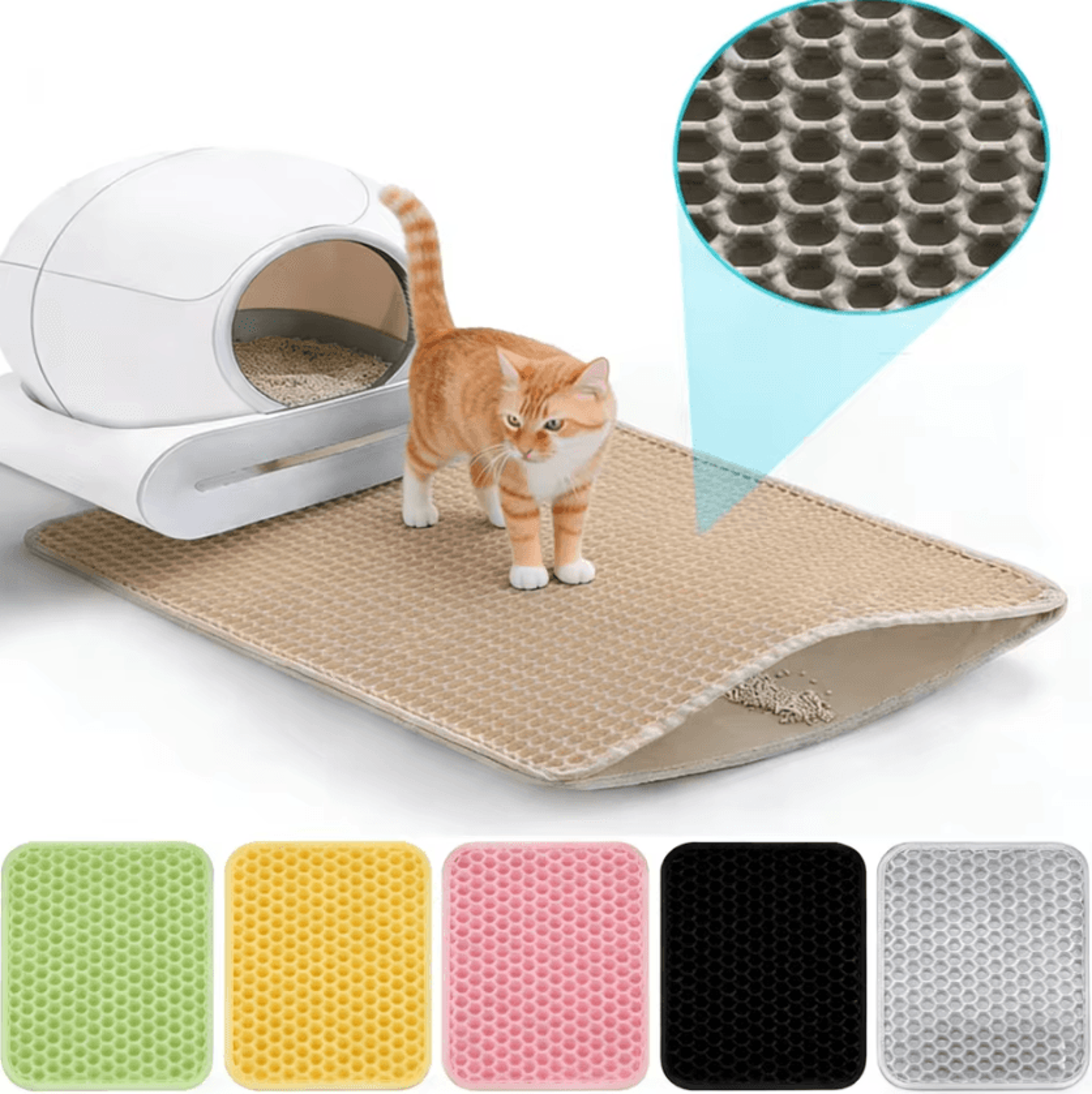 trapclean double-layer waterproof cat litter mat