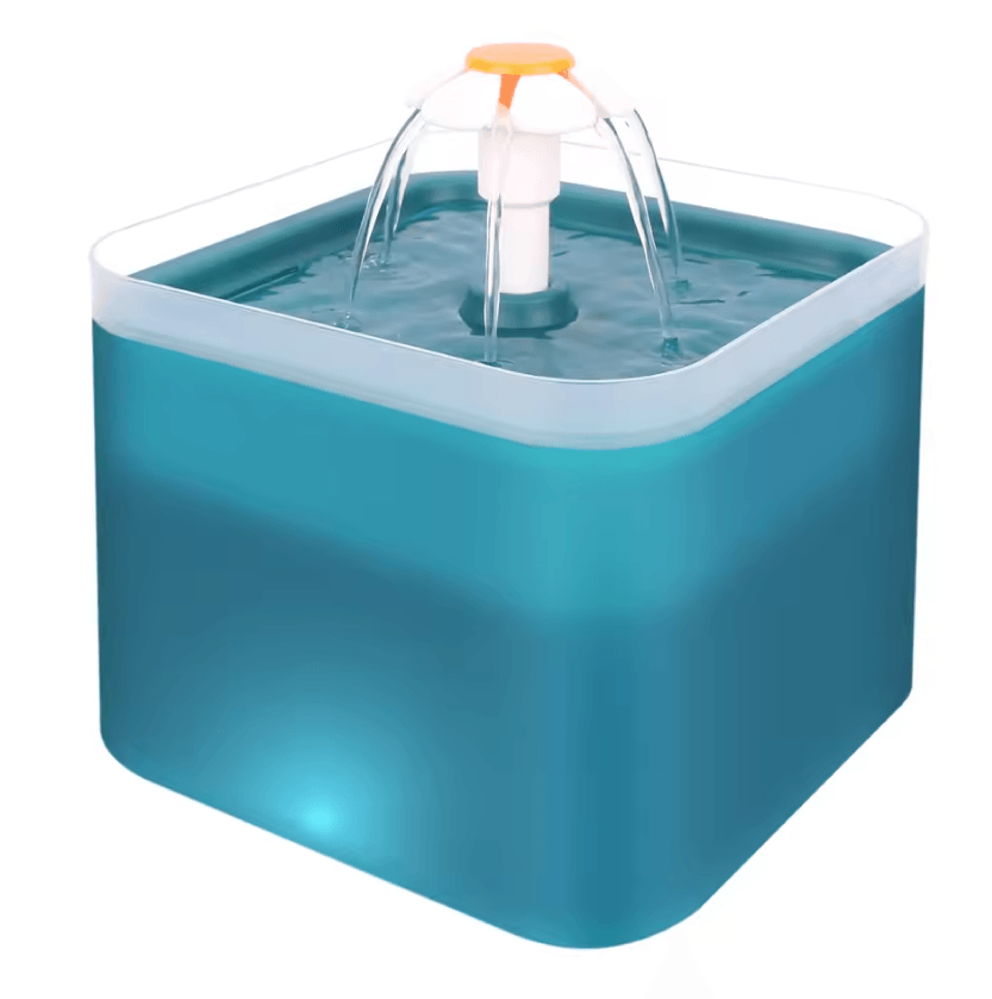 pureflow ultra-silent pet water fountain with led light