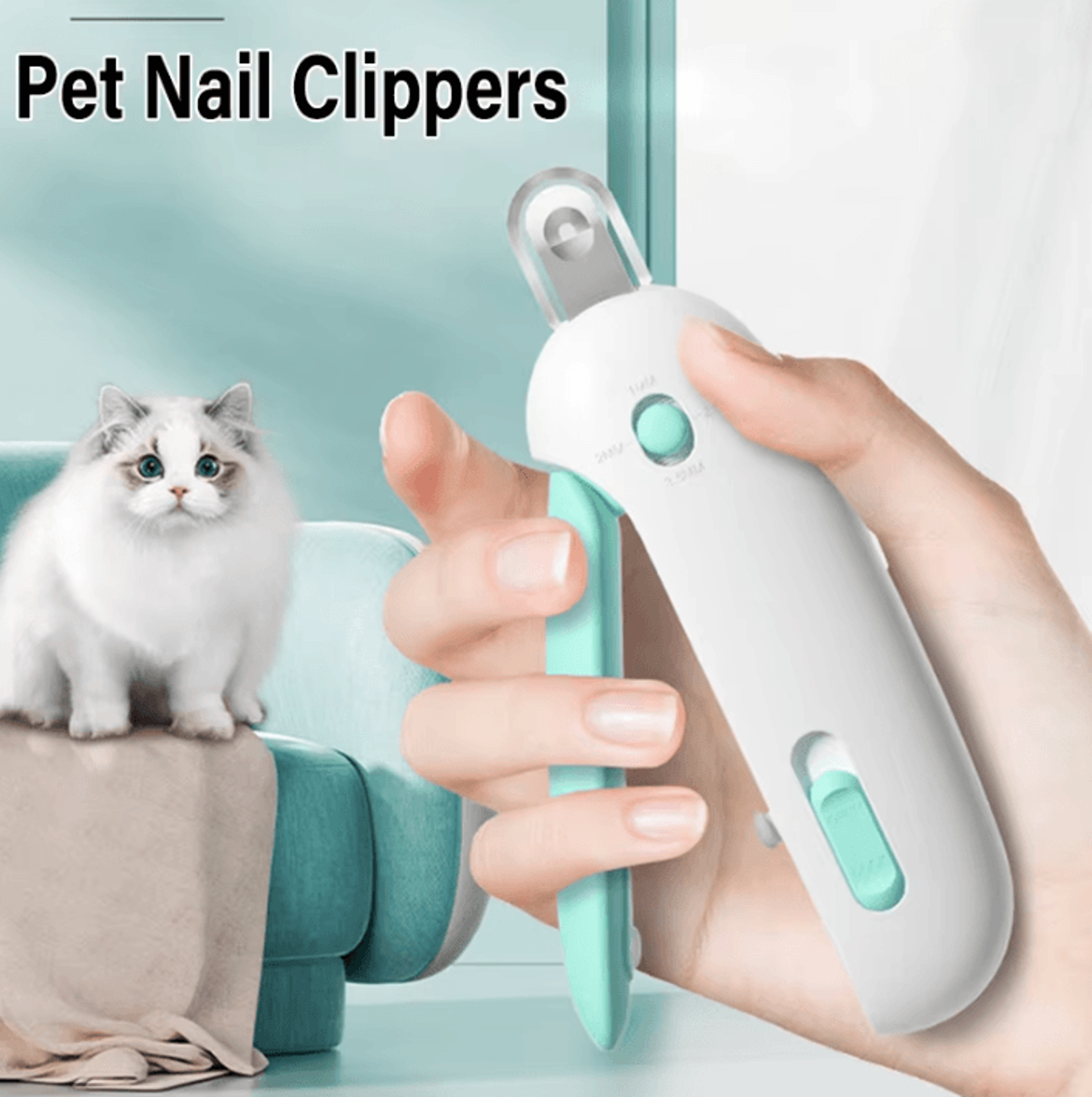 precisiongrip pet nail clipper with adjustable safety hole