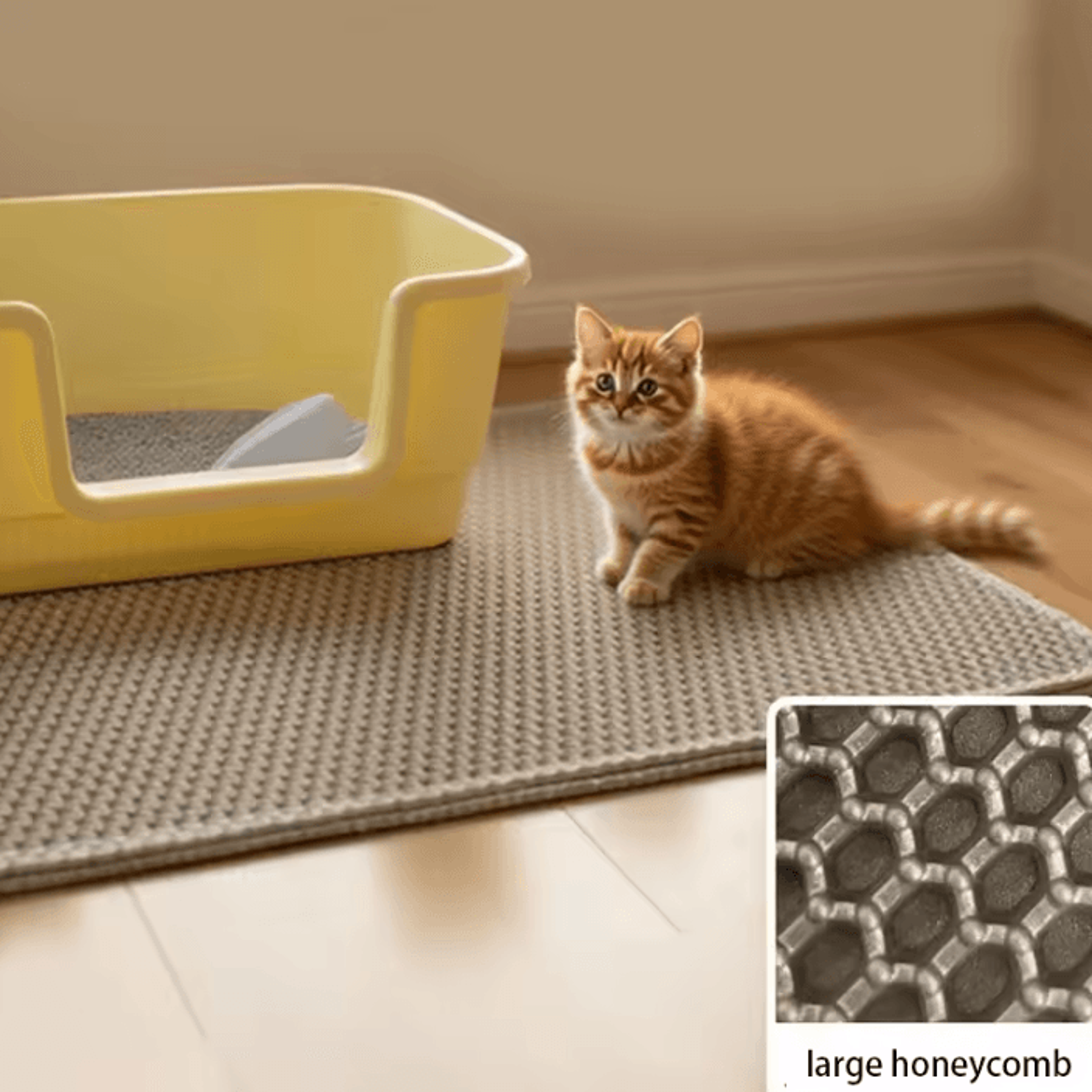 pawshield waterproof double-layer cat litter mat