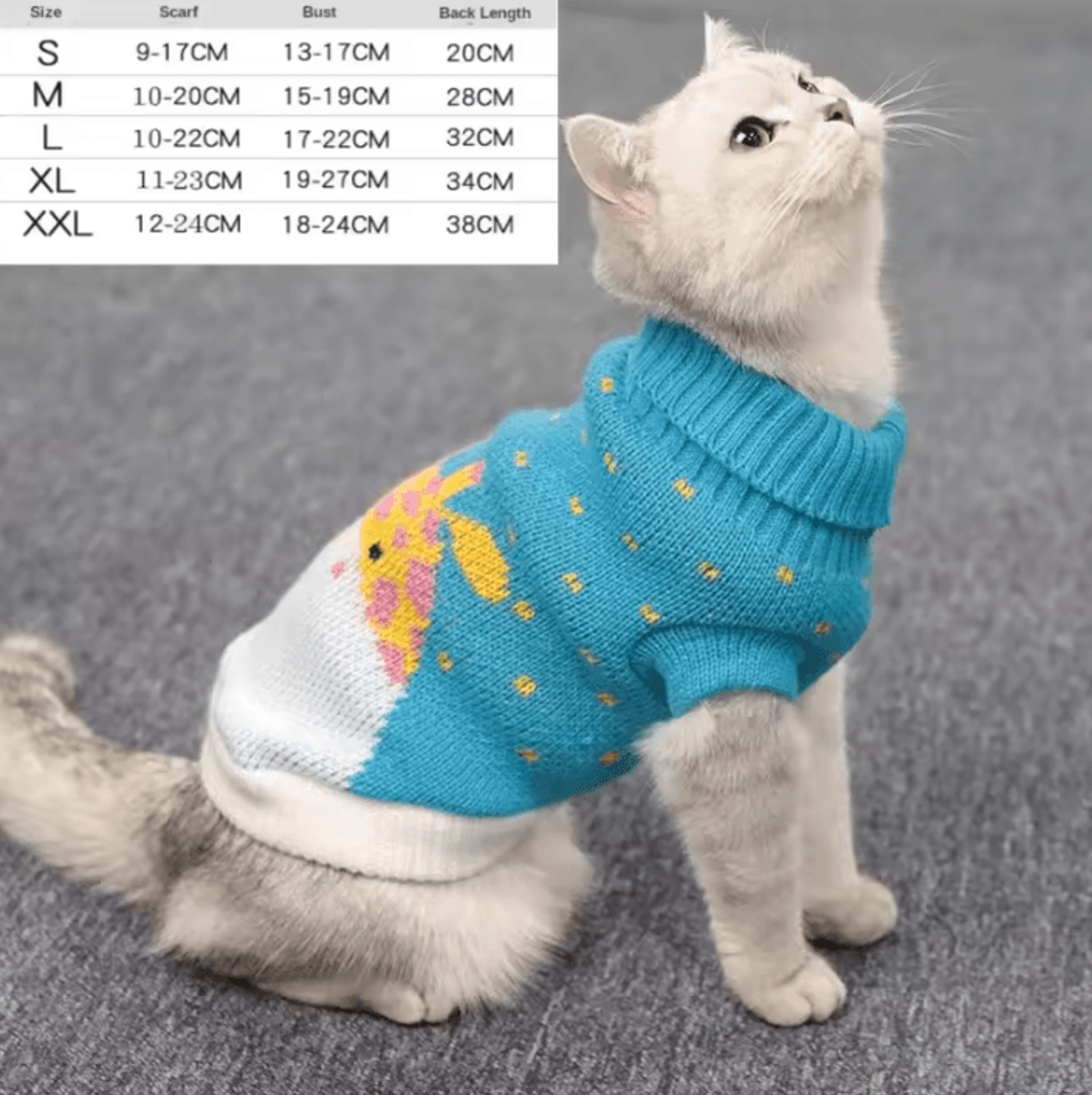 cozypurr turtleneck winter sweater for cats & small dogs