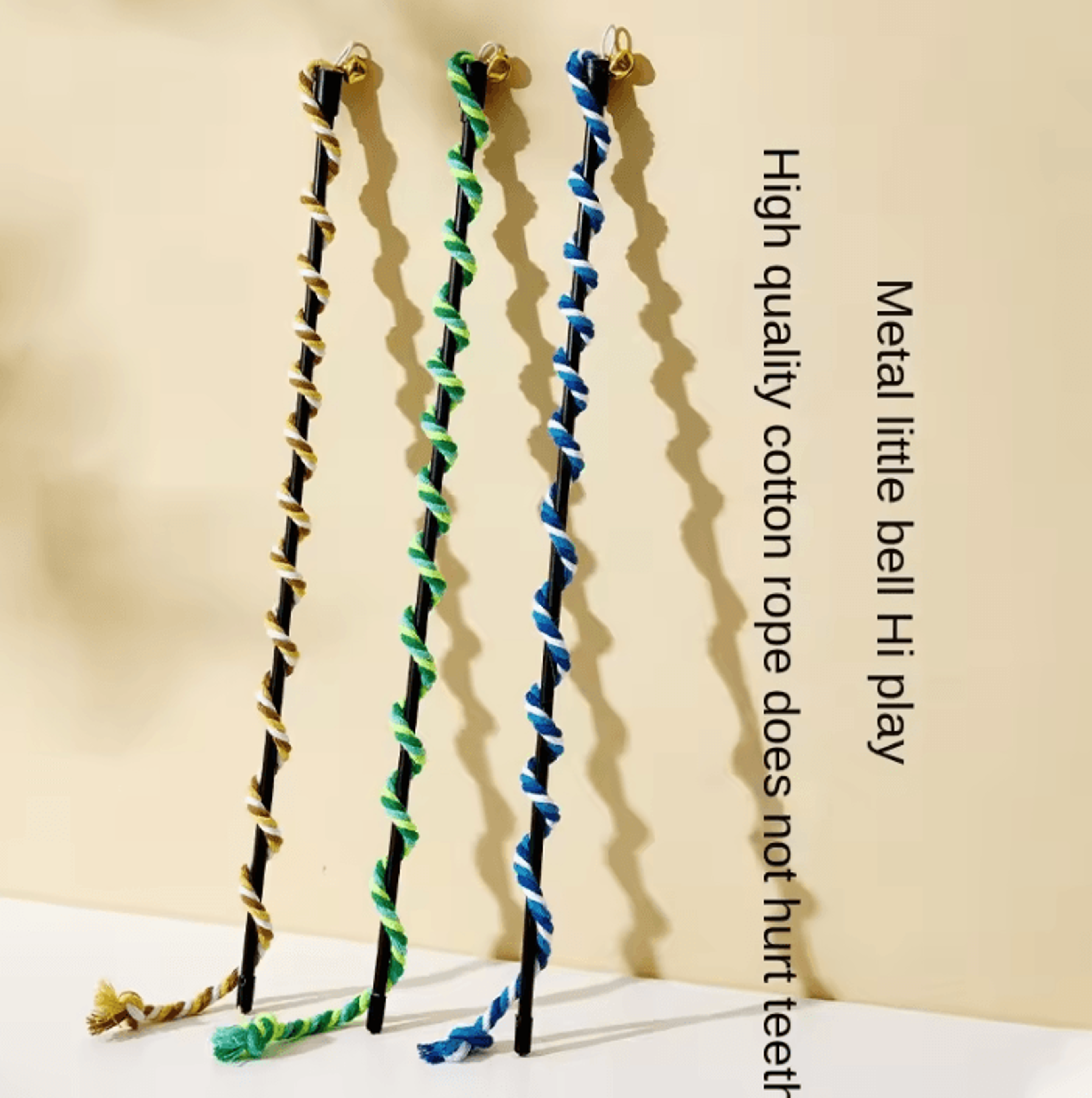 featherdance ribbon & bell cat teaser wand