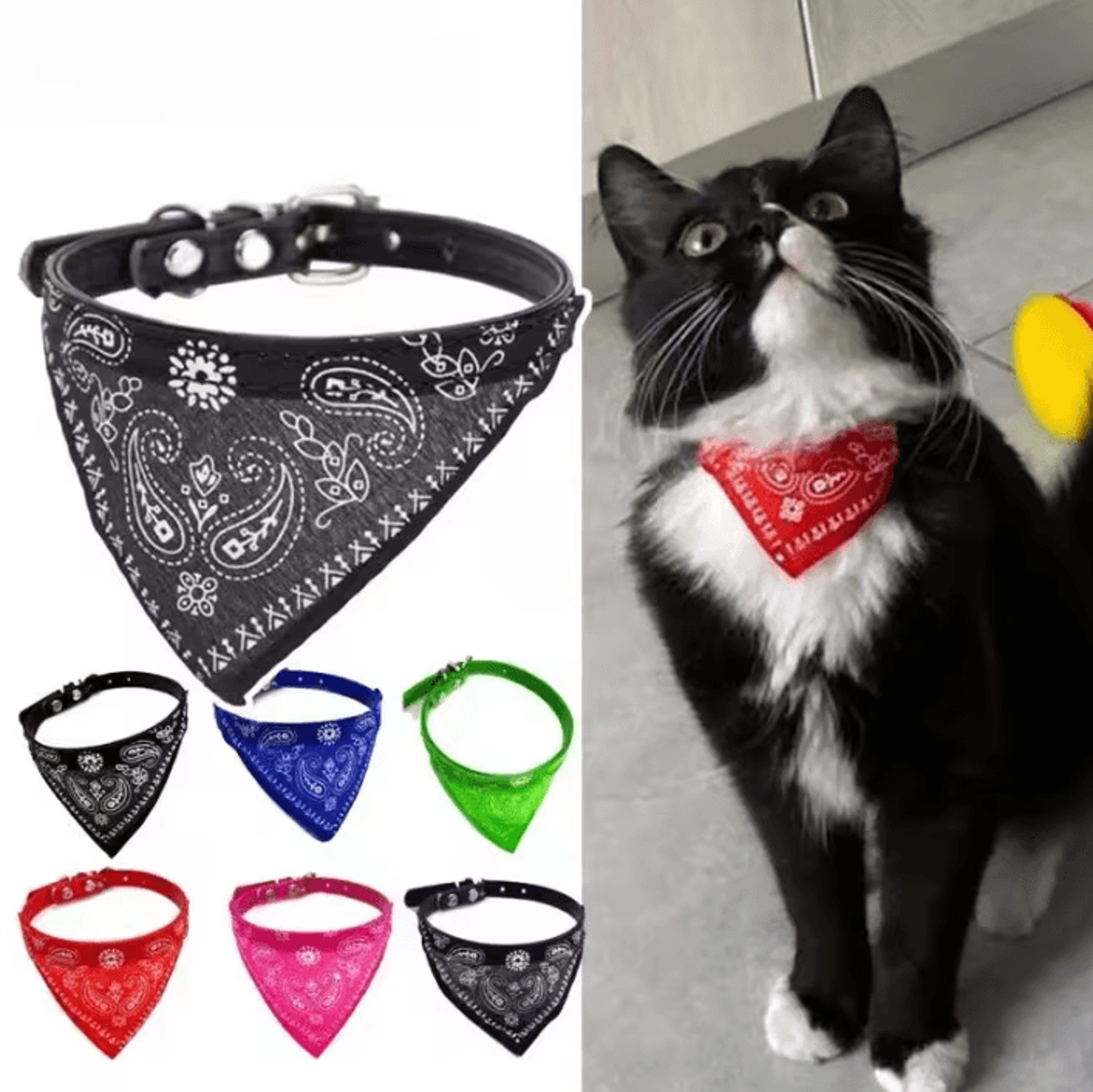 charmingpaws adjustable pet bandana collar