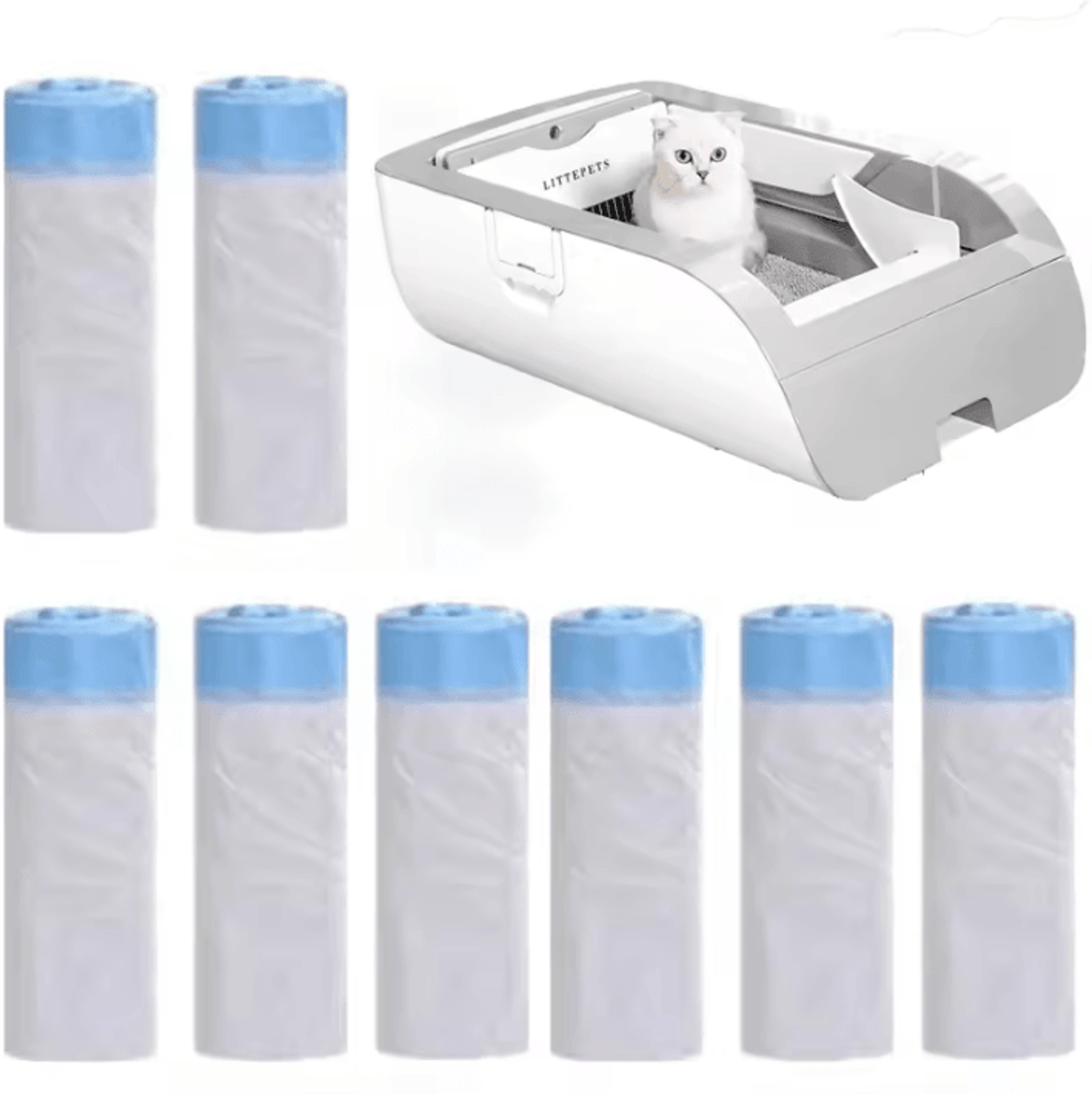 littershield heavy-duty cat litter box trash bags