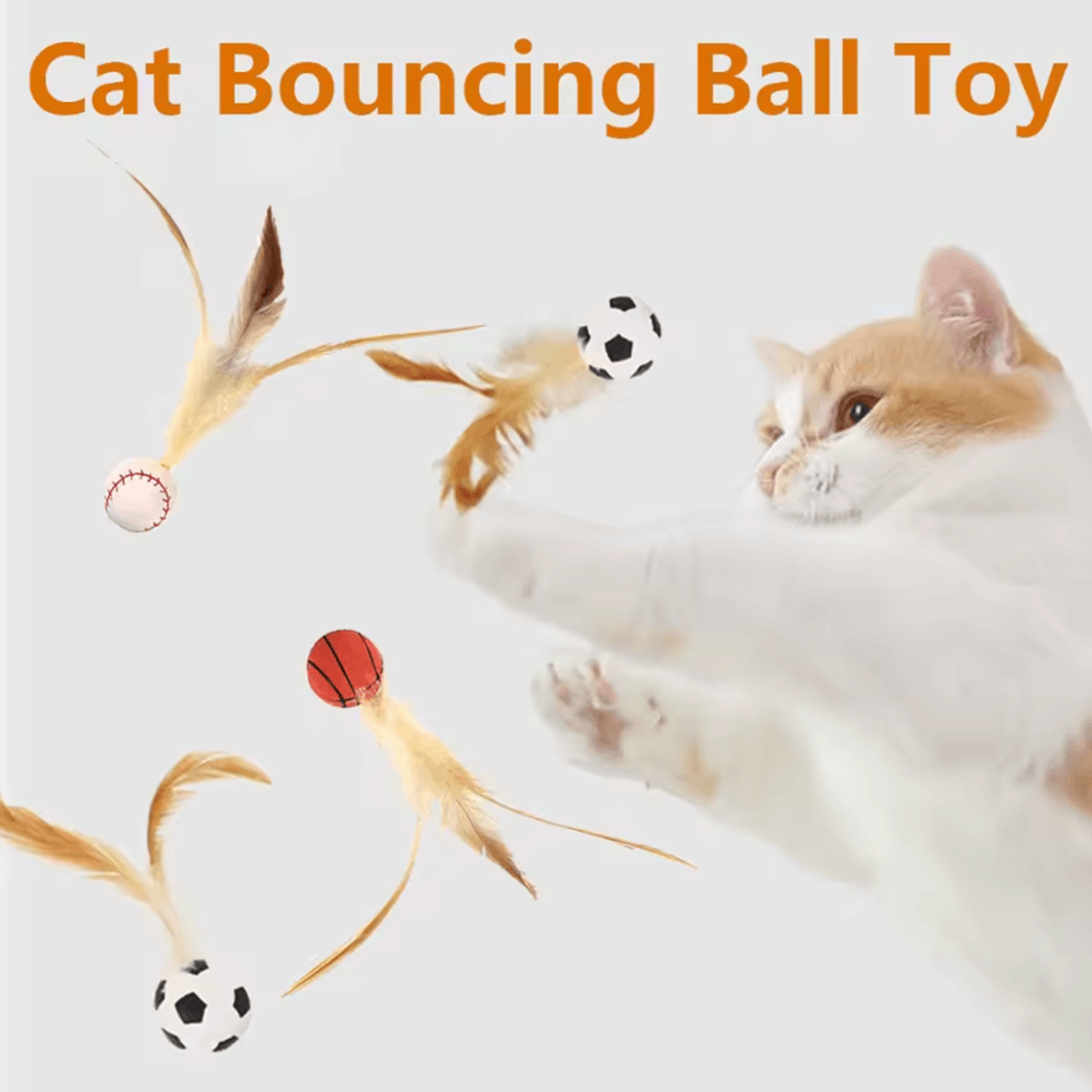 featherbounce interactive training ball for cats
