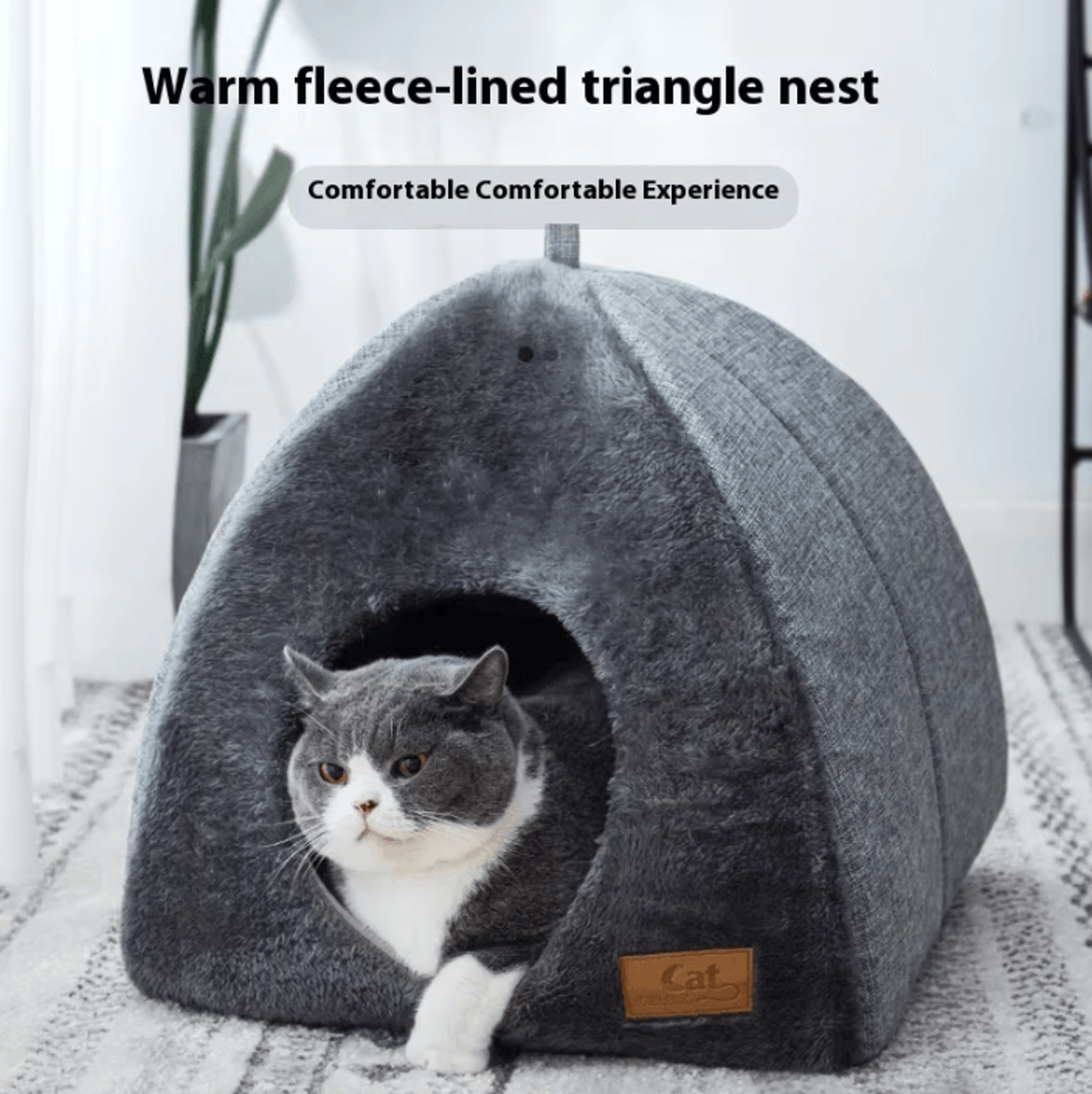 tridream cozy triangle cat nest