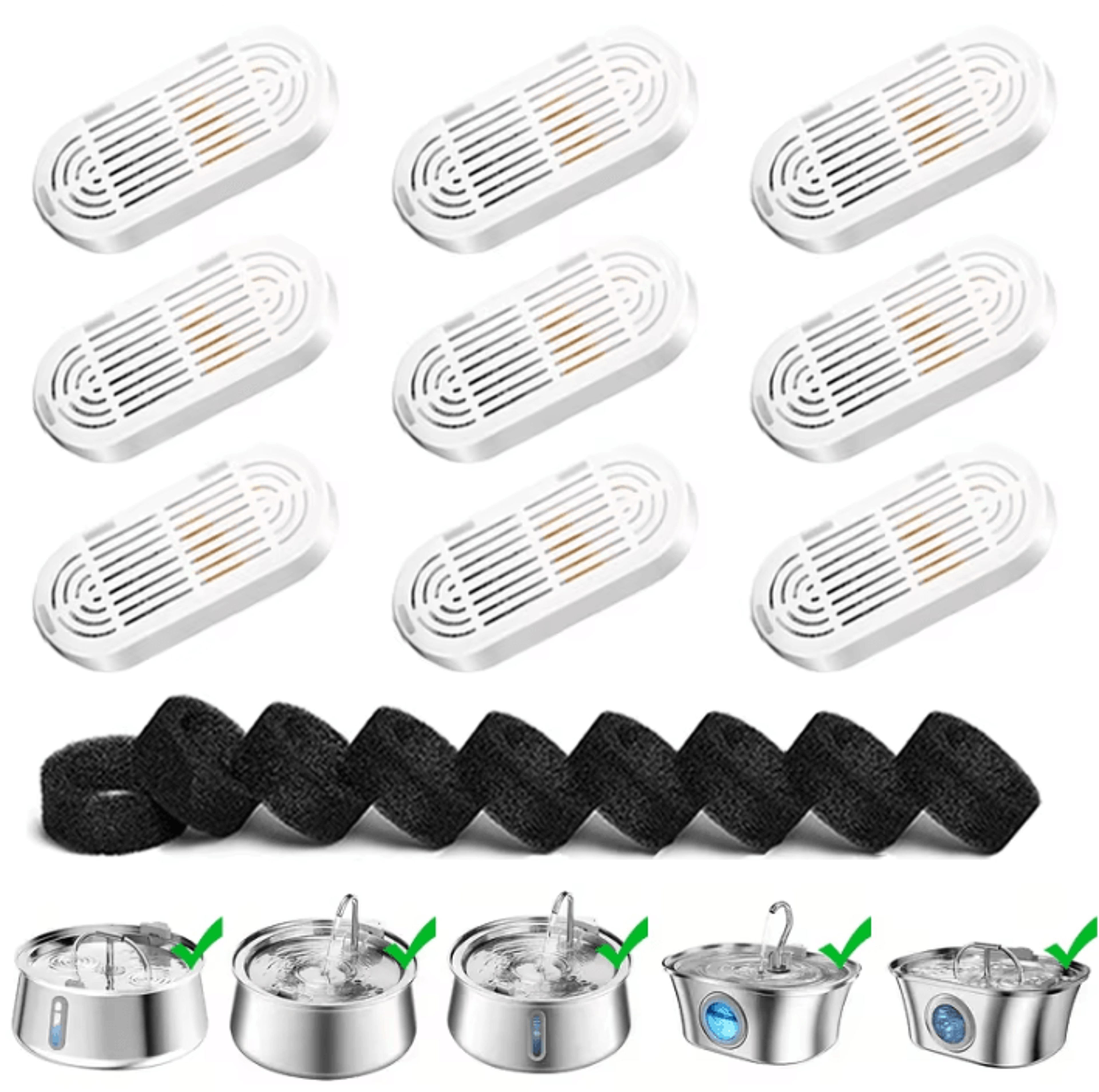 freshflow activated carbon water fountain filters for cats & dogs