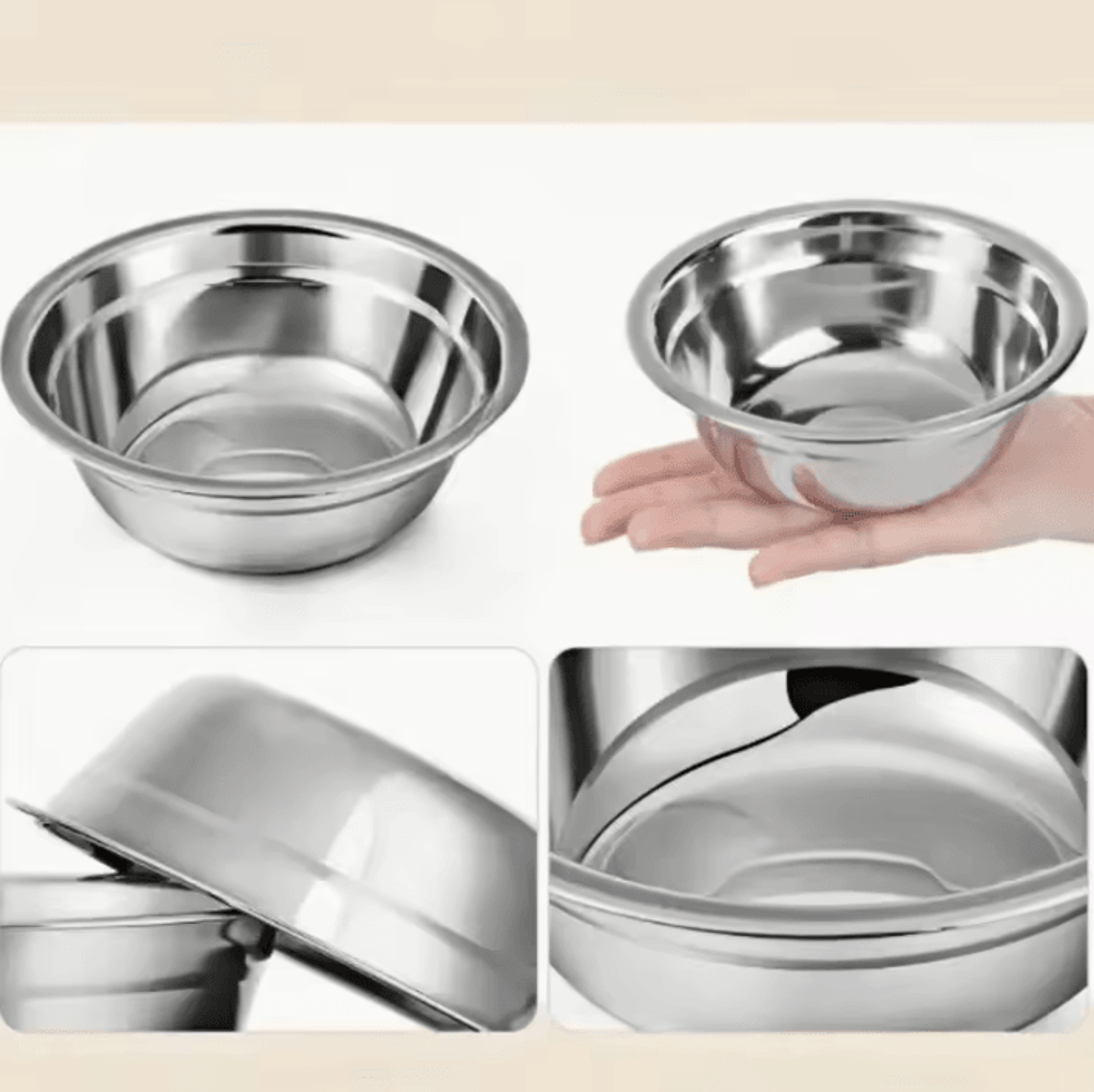 cagefit stainless steel anti-slip pet feeding bowl set