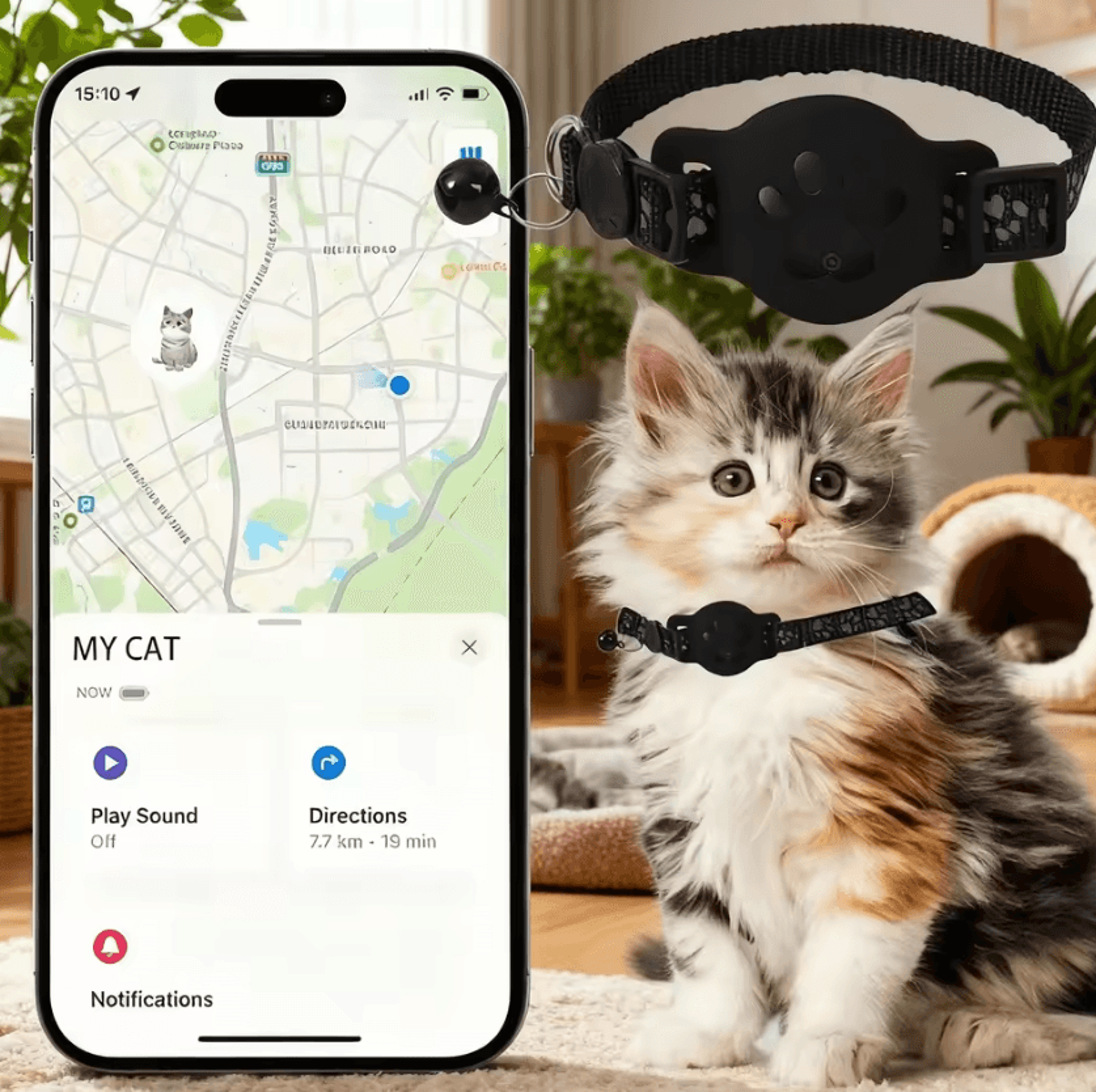 smarttrack reflective gps cat safety collar