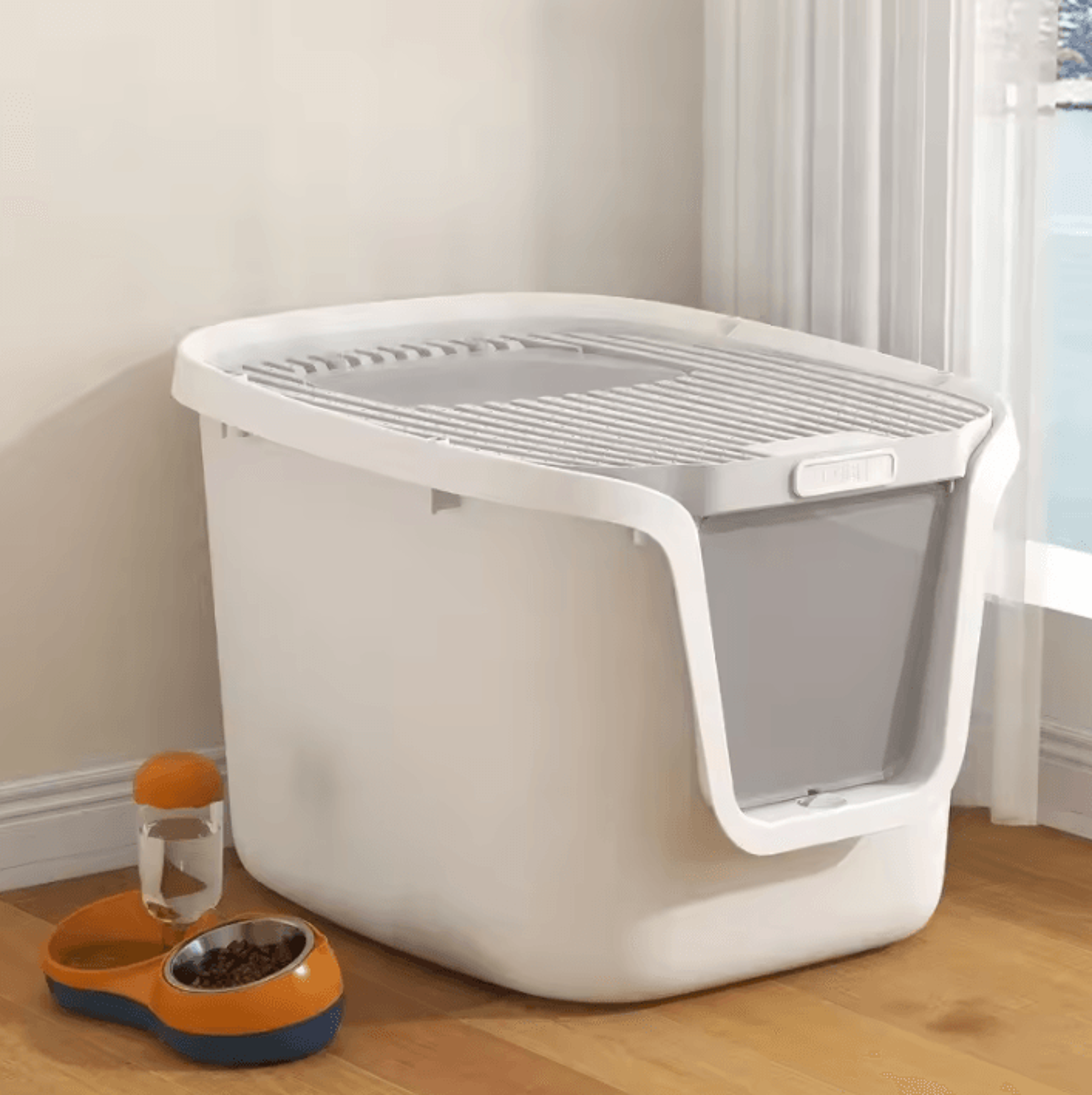 grandspace multi-access covered cat litter box