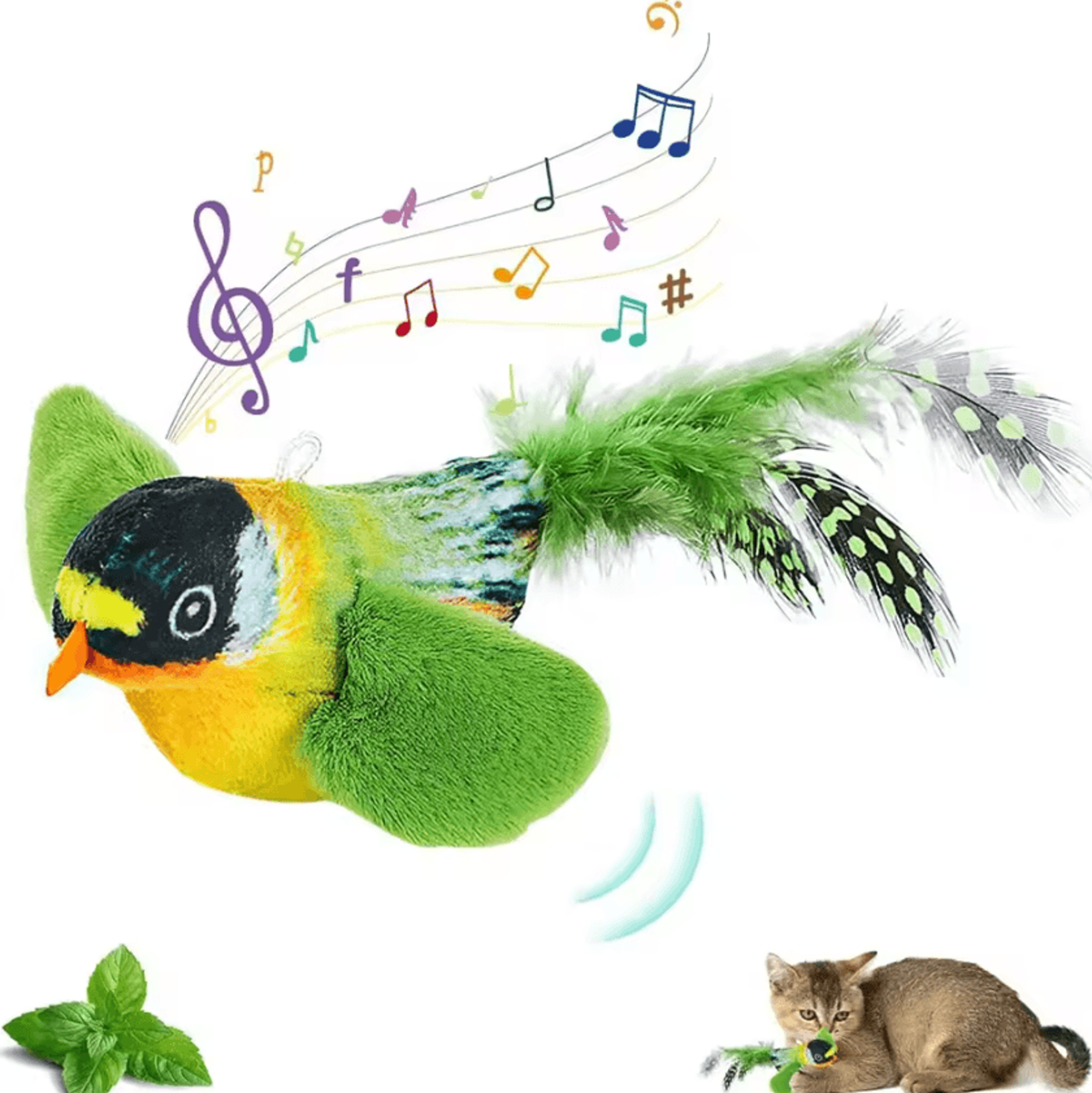chirpybird interactive sound cat toy