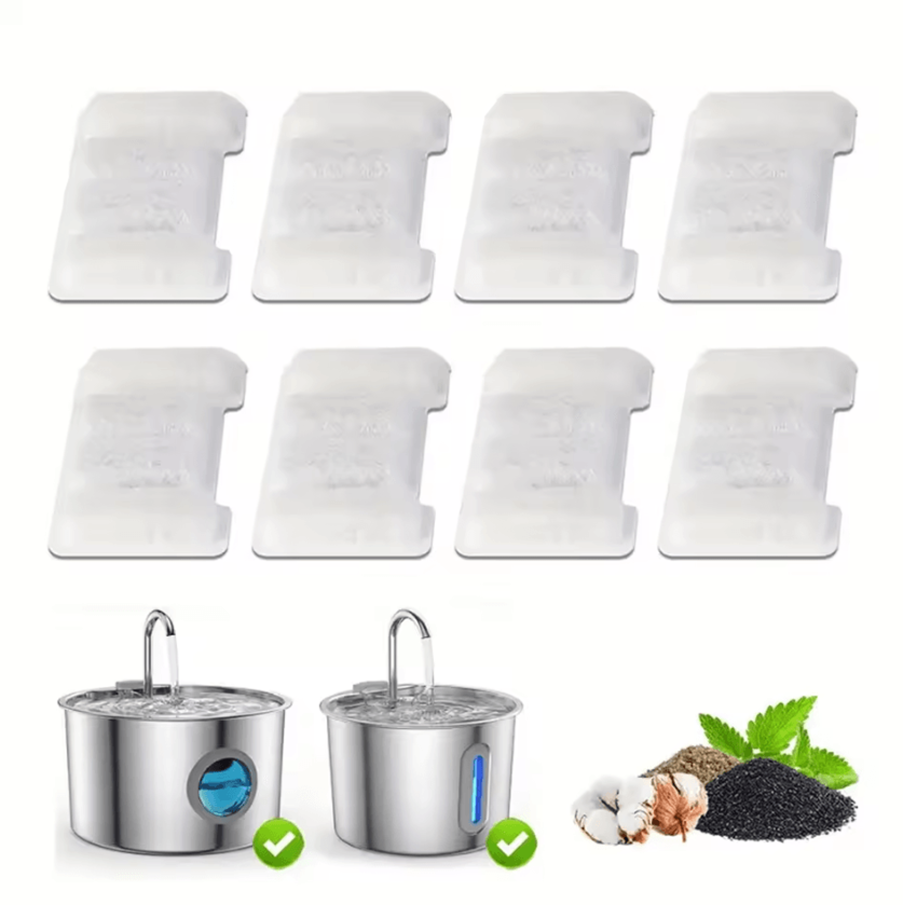 pureflows activated carbon pet fountain filters