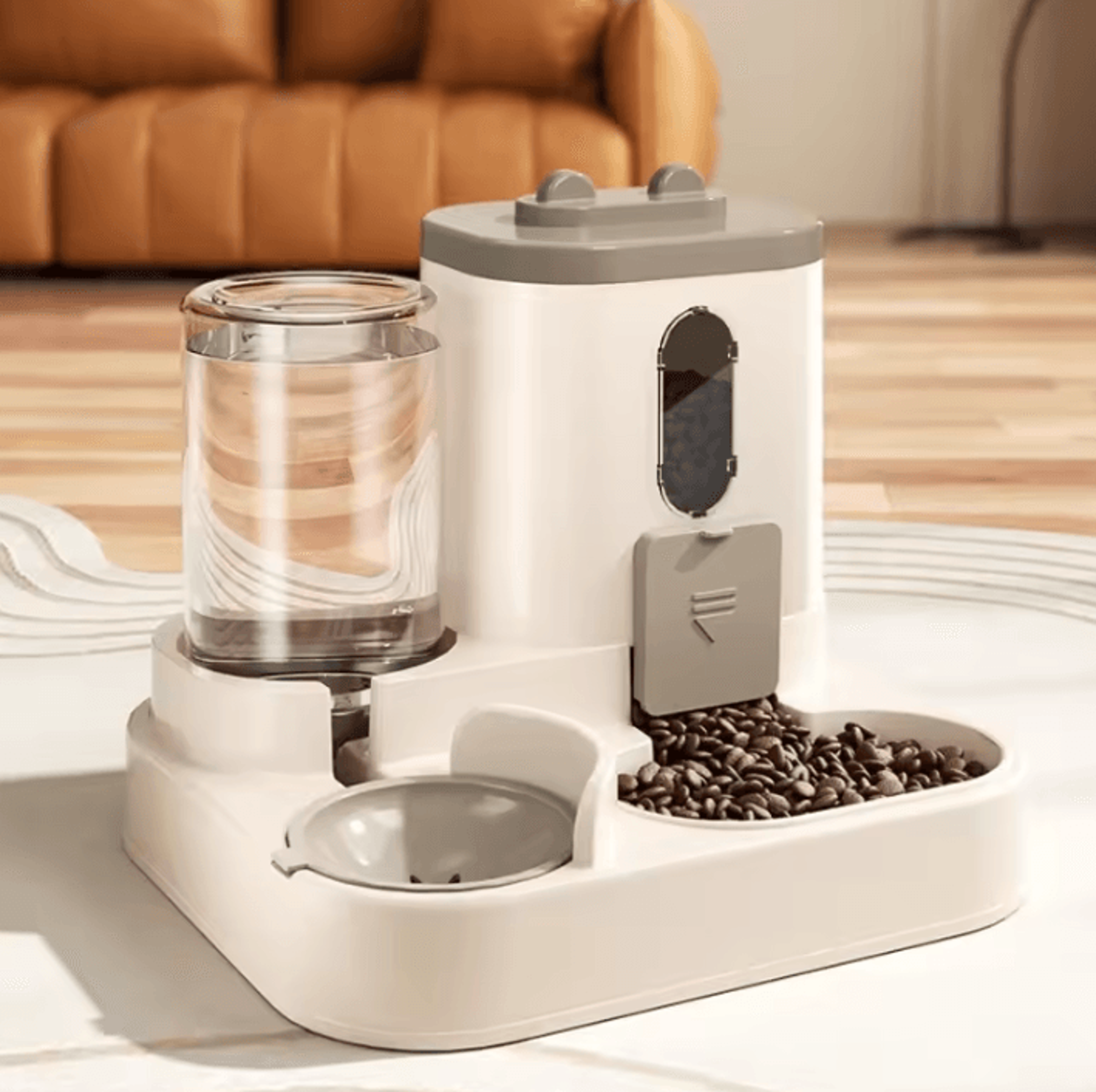 aquaserve automatic pet feeder & water fountain station