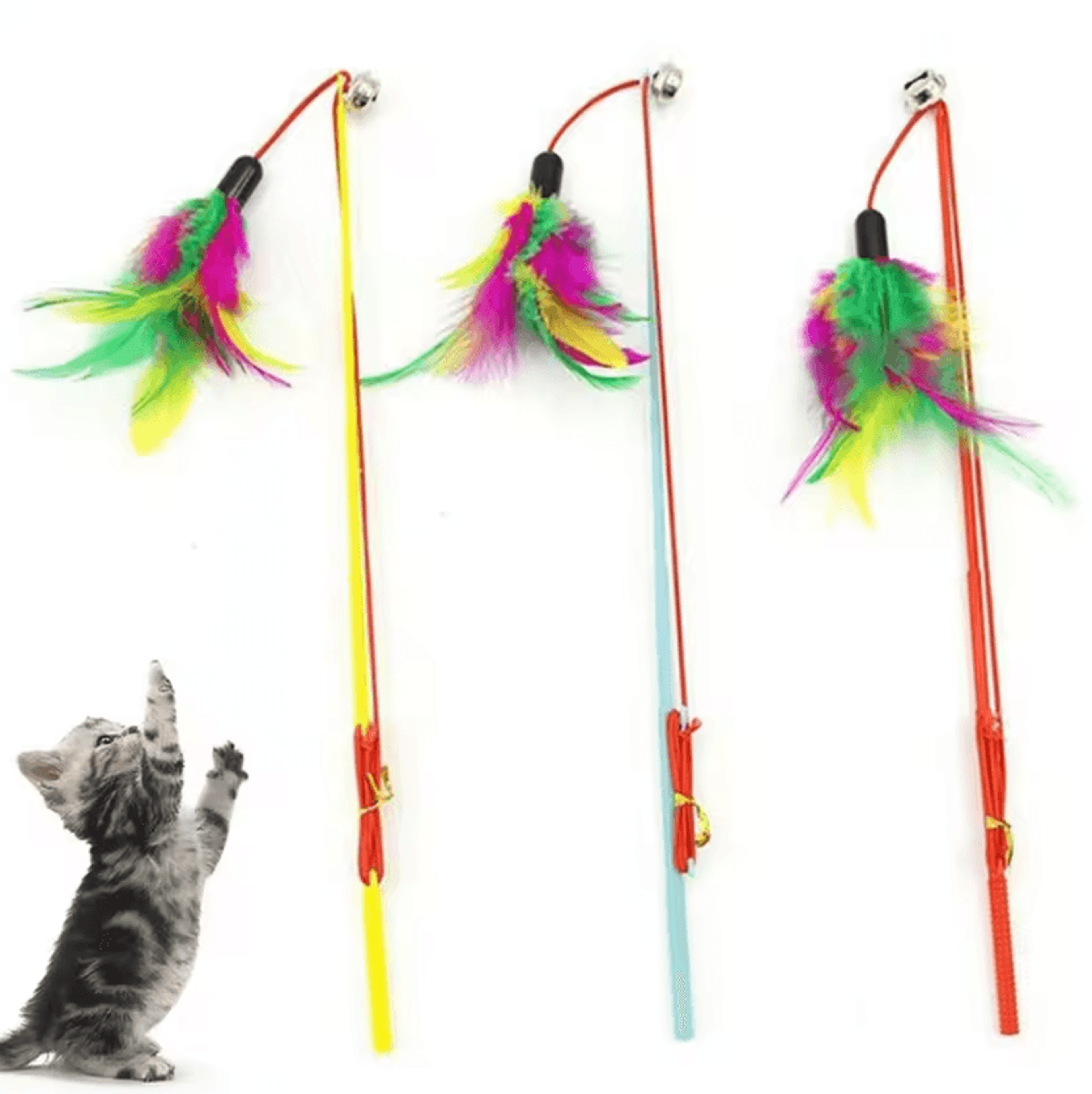 featherbell interactive cat wand toy