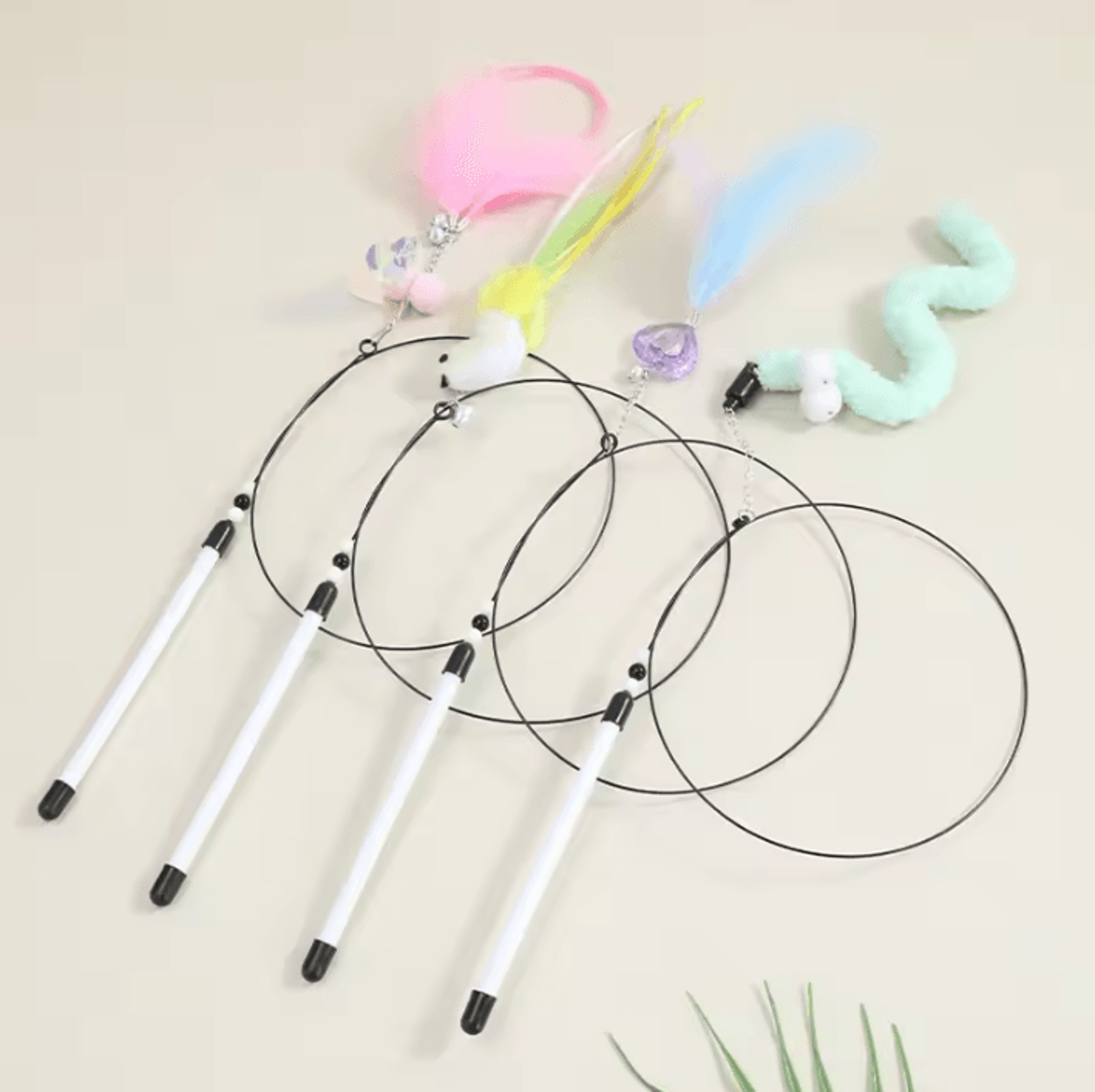 skyflutter telescopic bird feather cat wand toy